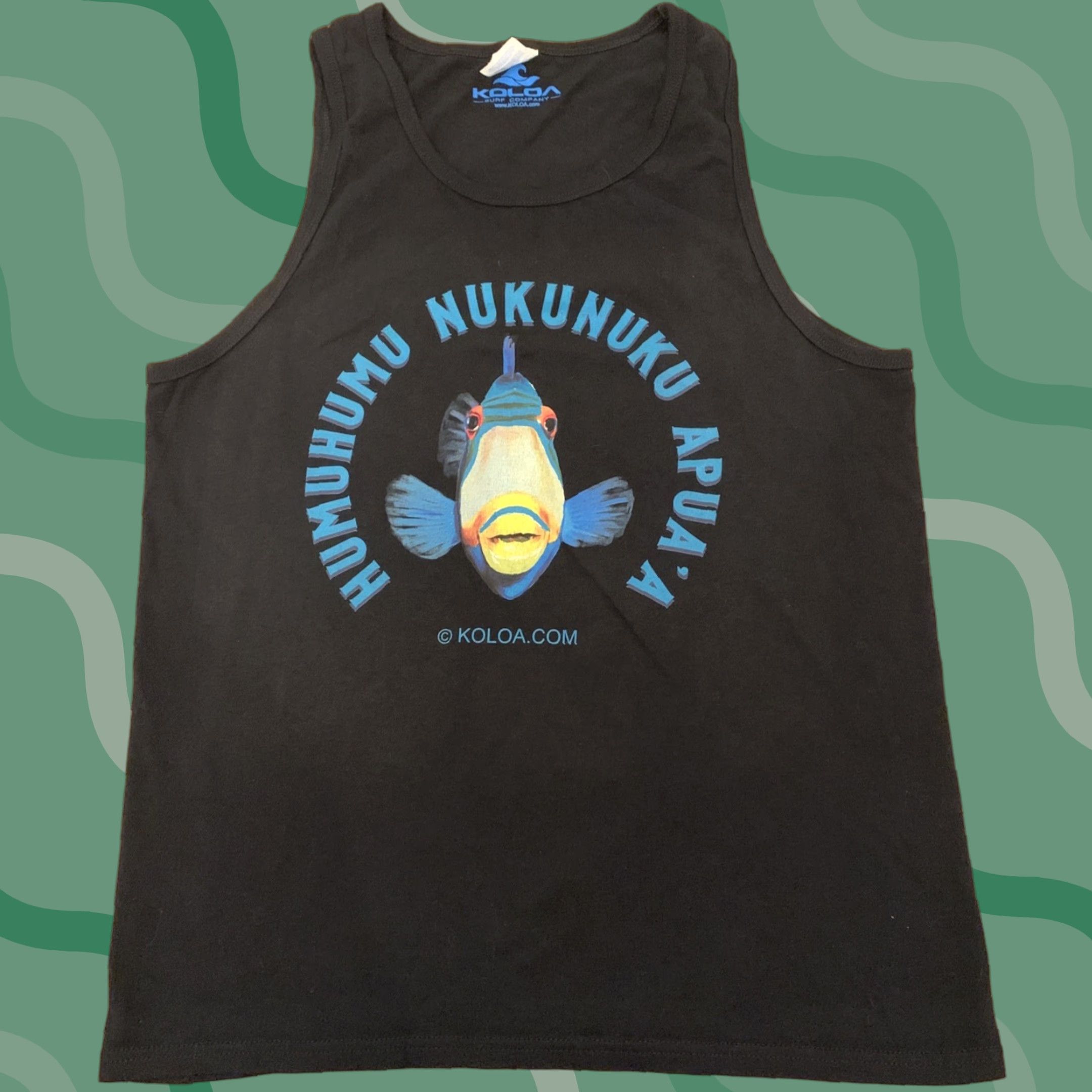 Vintage Koloa Surf Co. Tank Top Shirt Men Size M Black Aloha Humumumu Nukunuku Apua'a 90s Logo Graphic Classic Size US M / EU 48-50 / 2 - 1 Thumbnail