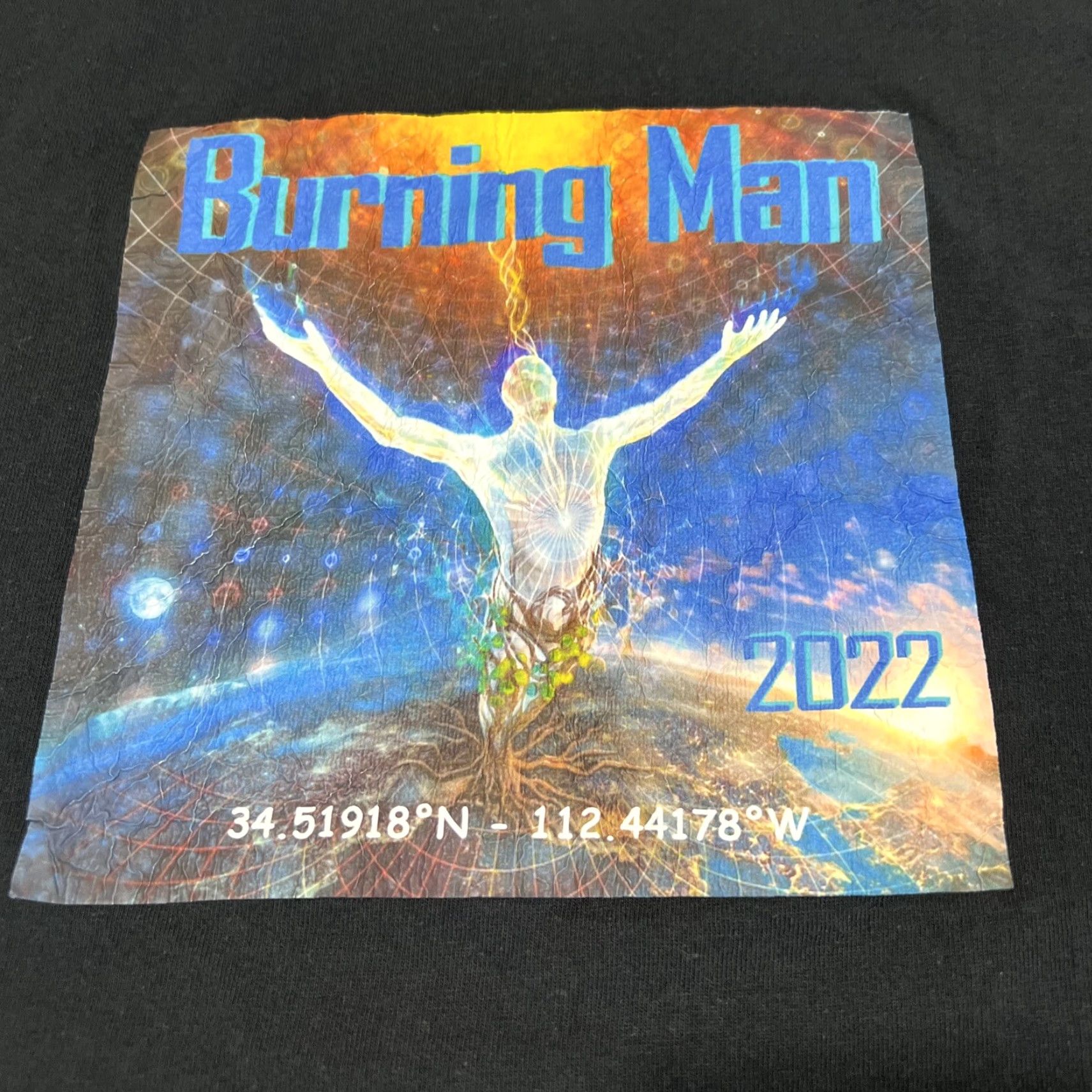 Gildan 2022 Burning Man XL Graphic Black T Shirt Gildan Tag Men Short Sleeve Crew Neck Cotton Graphic Print Shirt Regular Pattern Music Vintage: No Men Size US XL / EU 56 / 4 - 4 Thumbnail