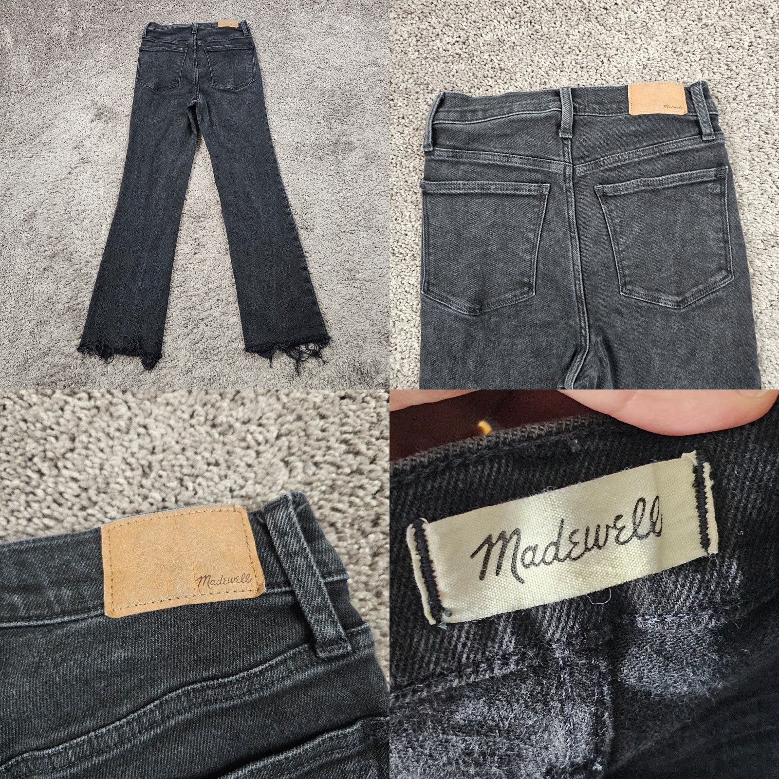 Madewell VINTAGE Madewell Jeans Women's Bootcut Denim High Rise Stretch 26 Black 24x27 Cali Demi Womens Size 26" / US 2 / IT 38 - 8 Thumbnail