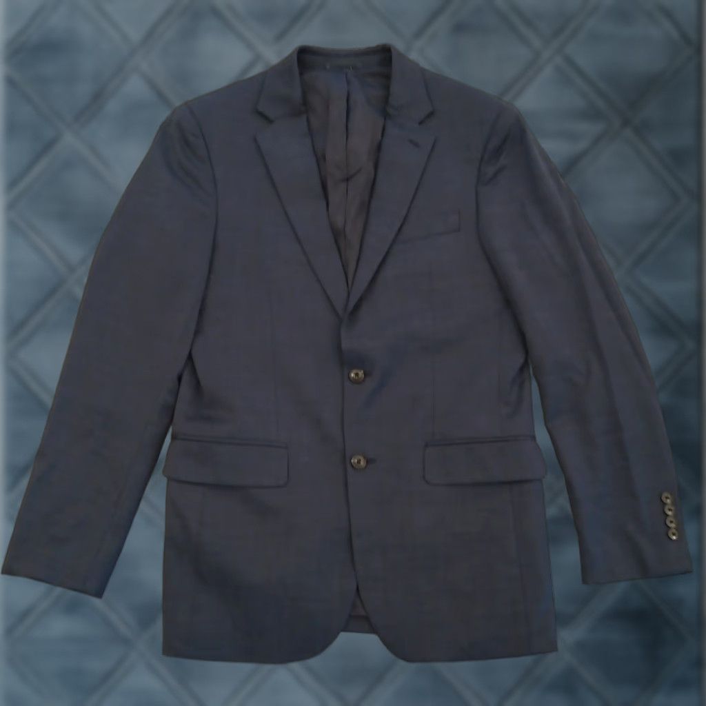 Jos. A. Bank Jos A Bank Blazer Mens 40 Long Slim Blue Two Button Double Vent Wool Notch Lapel Single-Breasted Jacket Coat 2 Piece Regular Mens Size 40R - 1 Thumbnail
