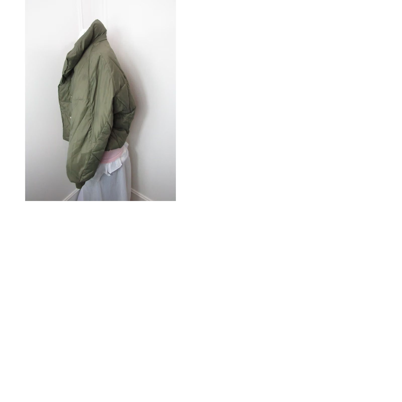 Vintage ESQUALO Military Green Puffer Jacket Snap Button Womens Size 6 Size M / US 6-8 / IT 42-44 - 9 Thumbnail