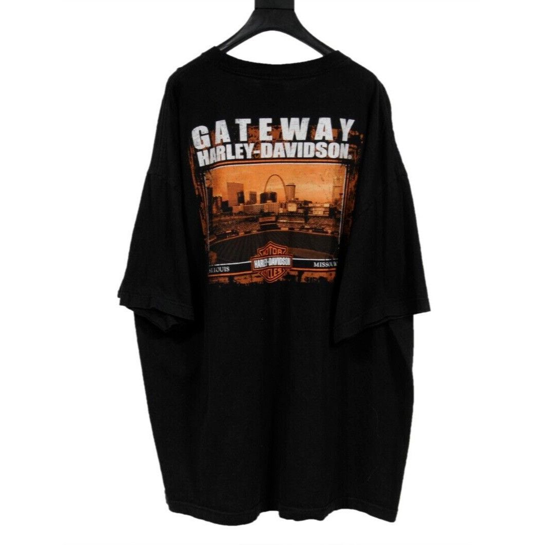 Harley Davidson 2000s Gateway St Louis Missouri Pocket T Shirt (3XL) - 02164 Size US XXL / EU 58 / 5 - 1 Thumbnail