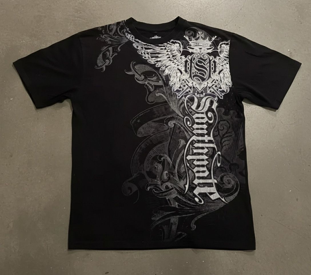 Other Street Classic Y2K Punk Gothic King Wings Black T-Shirt Size US S / EU 44-46 / 1 - 1 Thumbnail