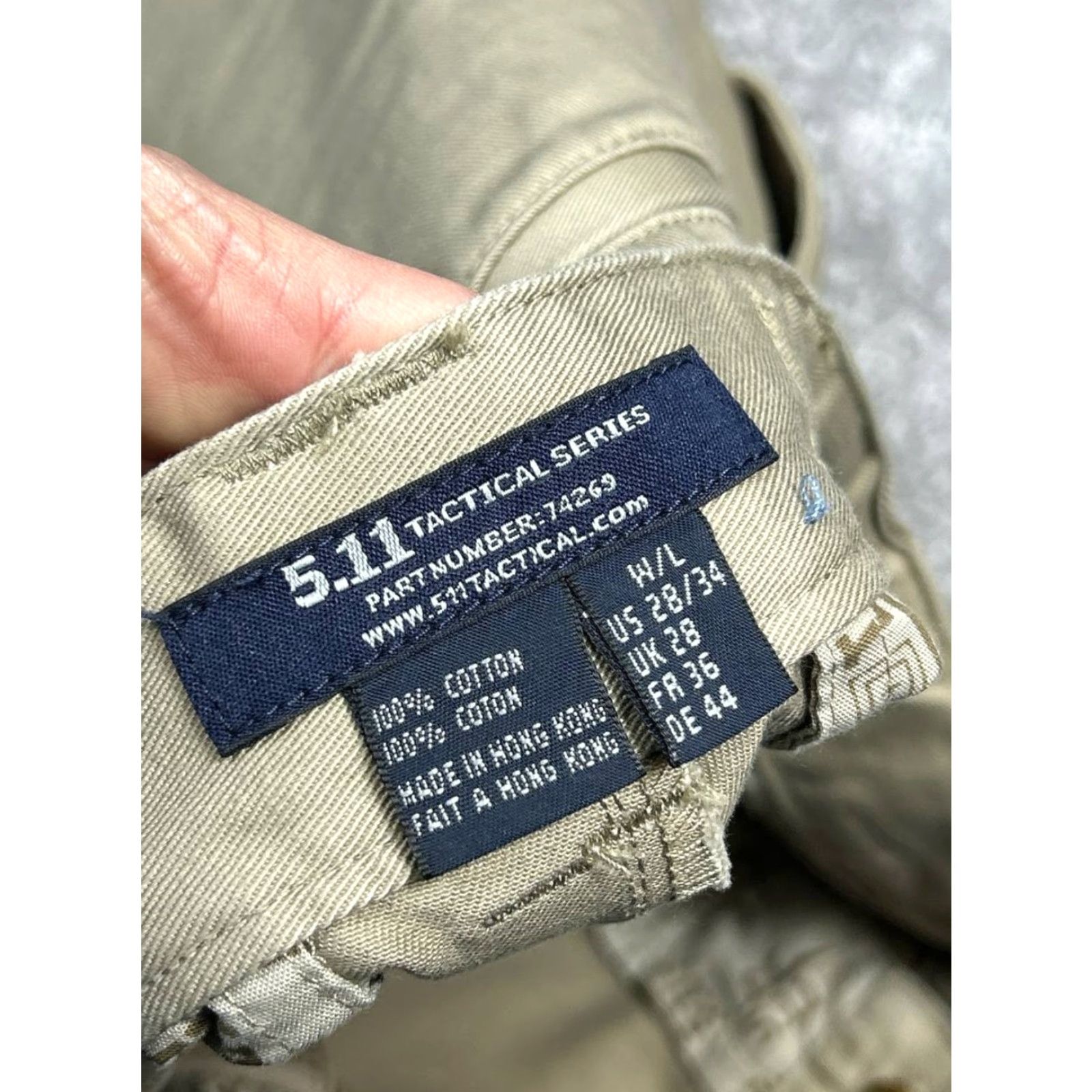 Vintage 5.11 Tactical Covert Khaki 1.0 Pants Mens 28x34 Beige Cotton Mid Rise Straight Leg Khaki 5-Pocket Design Casual Workwear Mens Size US 28 / EU 44 - 7 Thumbnail