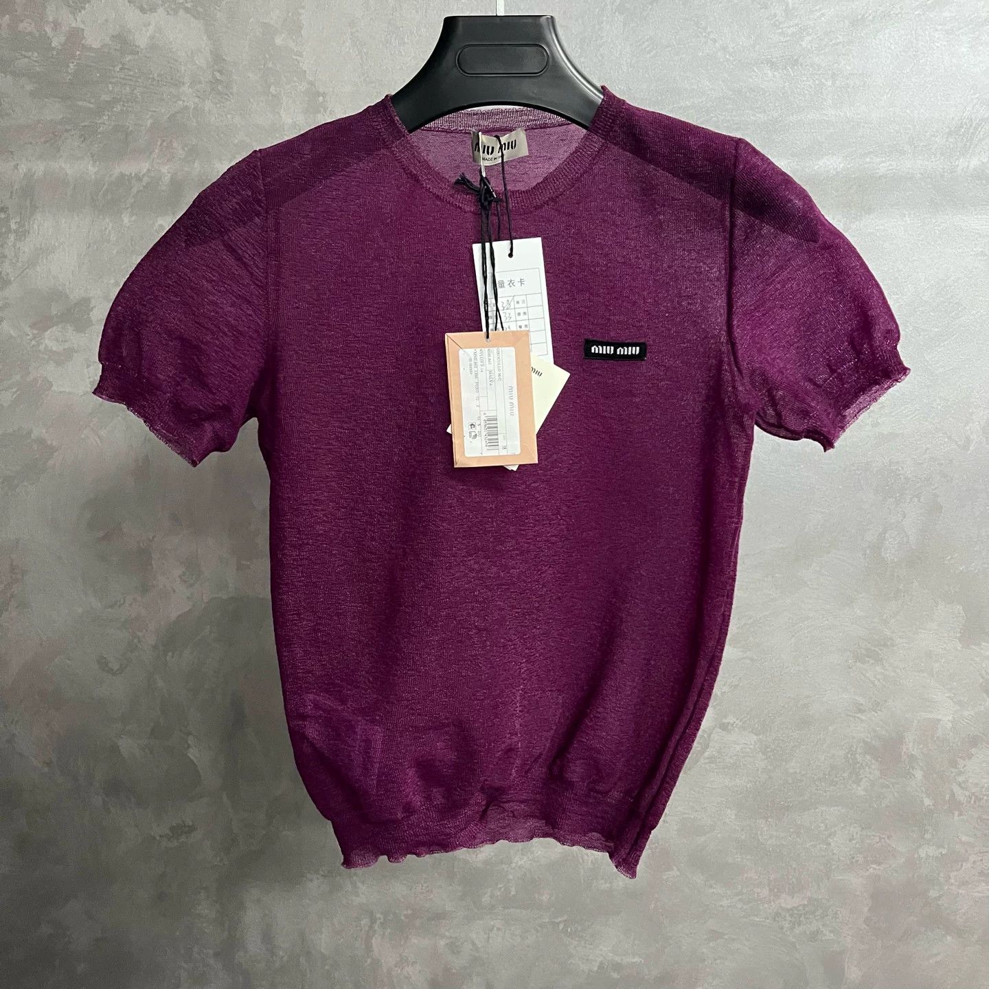 Miu Miu Miu Miu Retro Purple Hoodie 38 Men Size US S / EU 44-46 / 1 - 1 Thumbnail