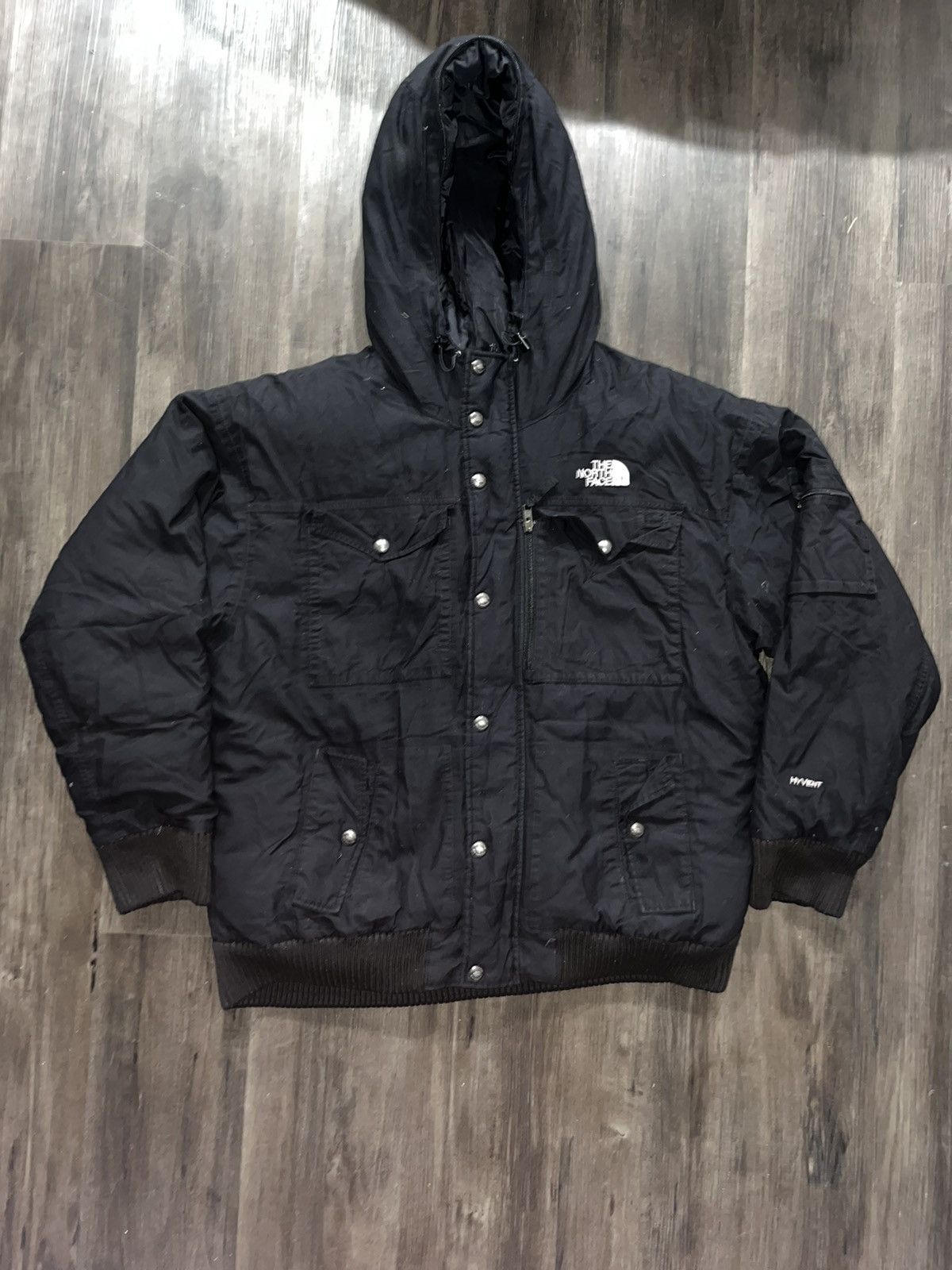 image of Black Essential The North Face Puffer Hyvent Puffer Jacket, Men's (Size XL)