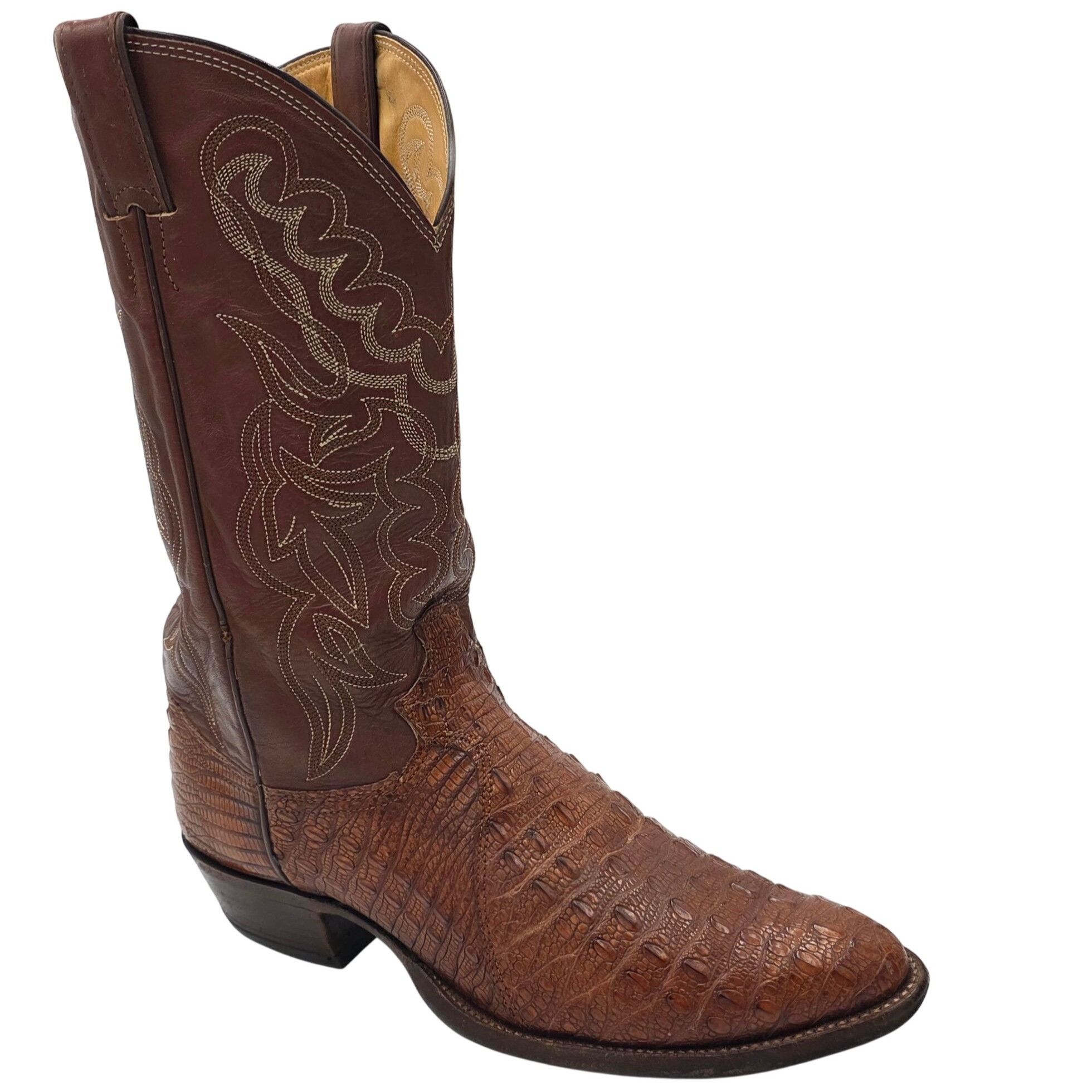 Justin Boots Vintage Justin Boots Rare Exotic Hornback Alligator Men 10D Size US 10 / EU 43 - 2 Thumbnail