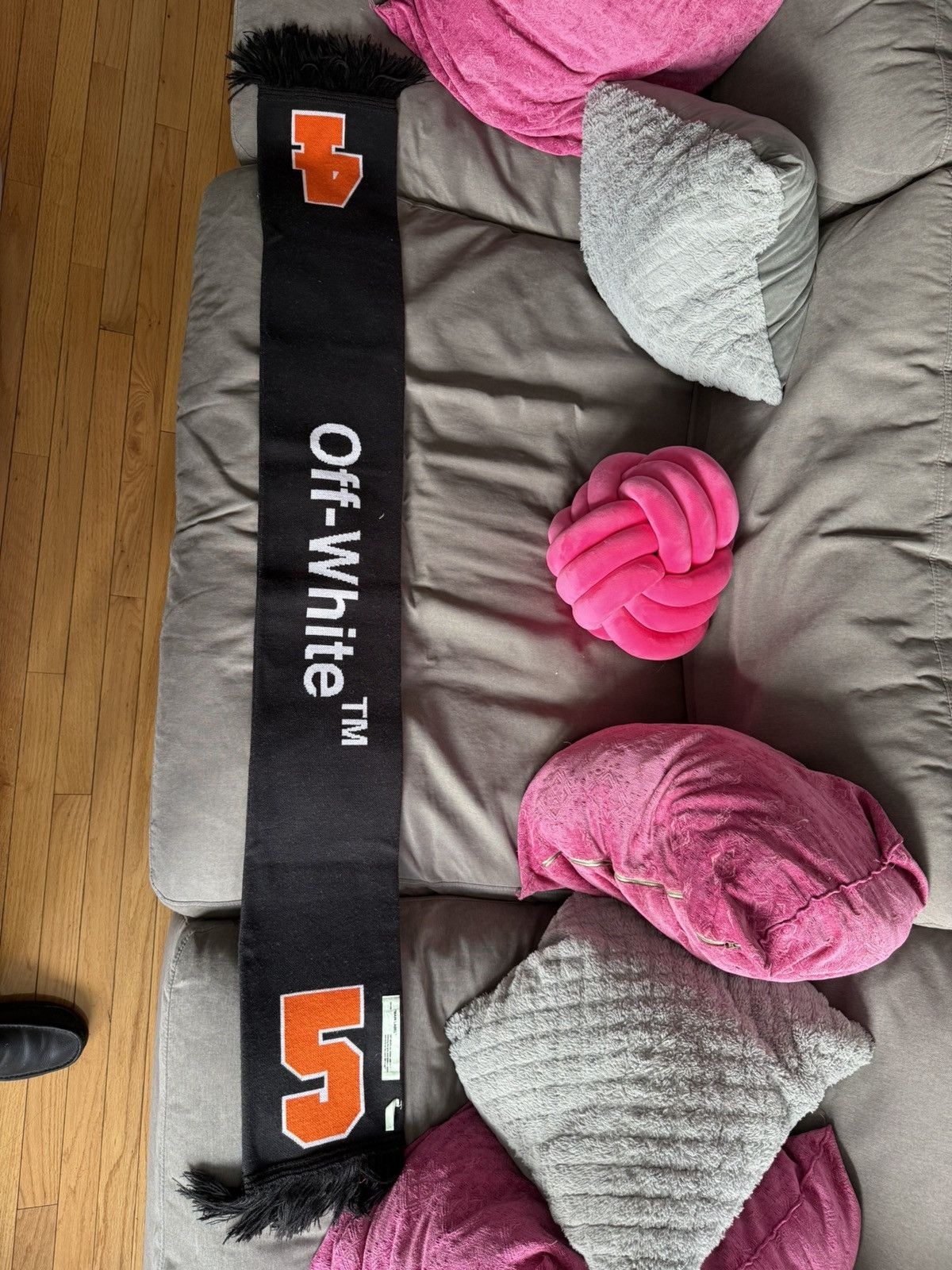 Off-White OFF-WHITE Diagonal Big Logo Scarf Size ONE SIZE - 5 Thumbnail