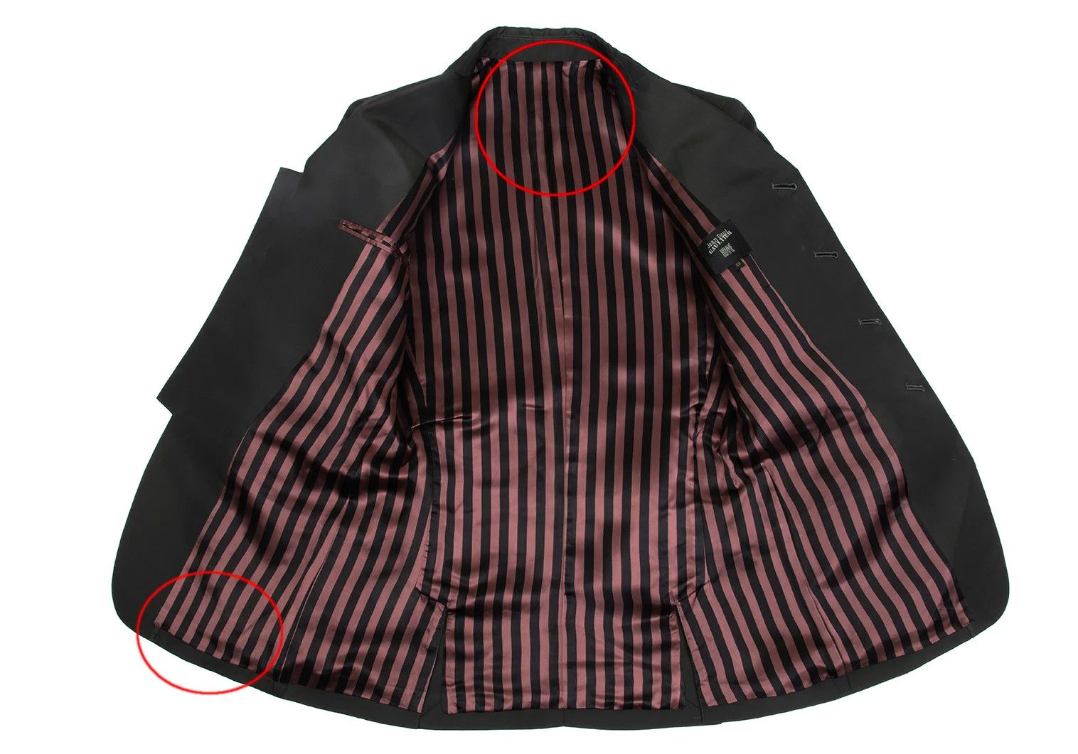 Jean Paul Gaultier Striped Lining Jacket in Deep Green Size 48 Size US M / EU 48-50 / 2 - 11 Thumbnail