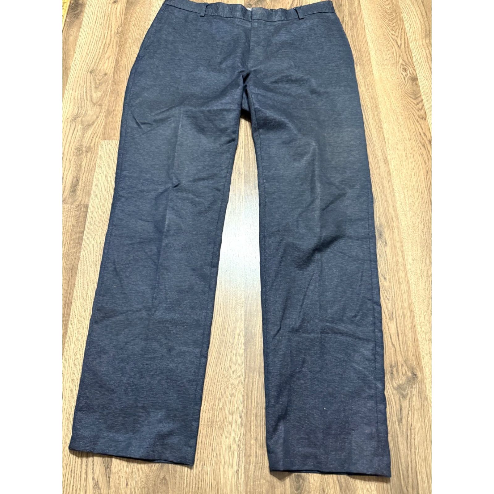 Banana Republic Banana Republic Pants Men's 33x32 Black Dress Pants Slim Fit Flat Front Straight Dressy Casual Preppy Size US 33 - 2 Thumbnail