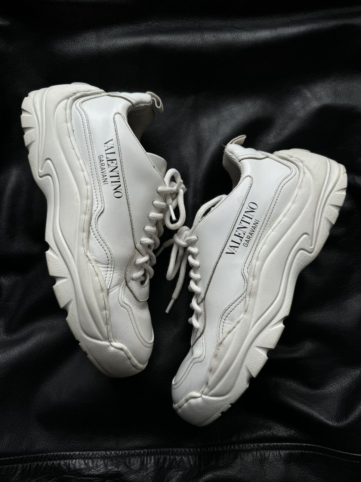 Valentino Valentino Garavani White Perforated Nappa Leather