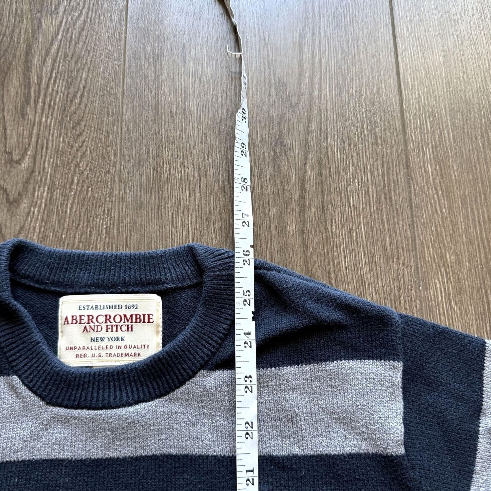 Abercrombie & Fitch Abercrombie & Fitch Sweater Mens Medium Blue Knit Crewneck Pullover Striped Y2K Vintage? Size US M / EU 48-50 / 2 - 8 Thumbnail