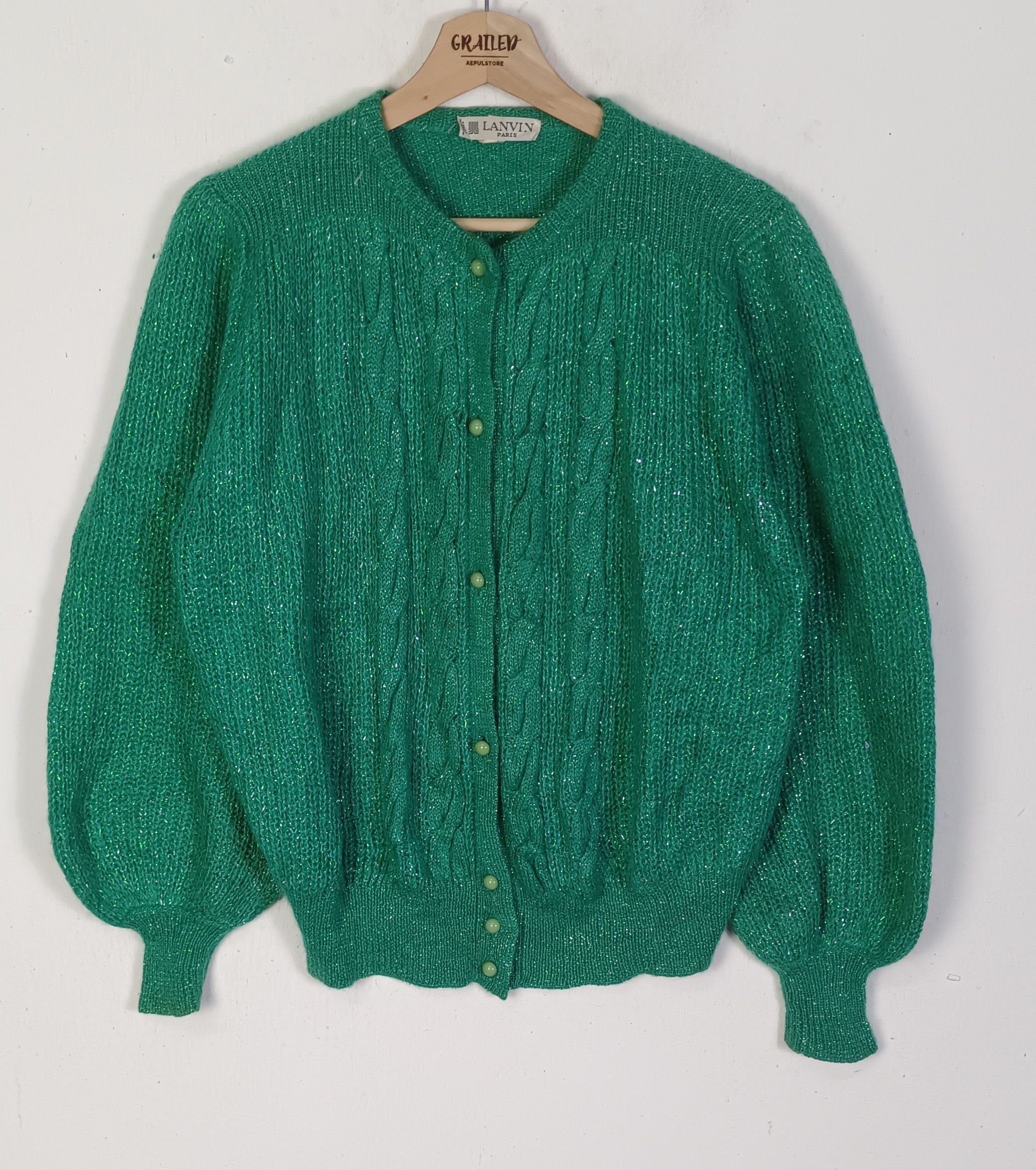 Lanvin Rare 70🔥Lanvin Paris Seta Lana Cardigan Size M / US 6-8 / IT 42-44 - 1 Thumbnail