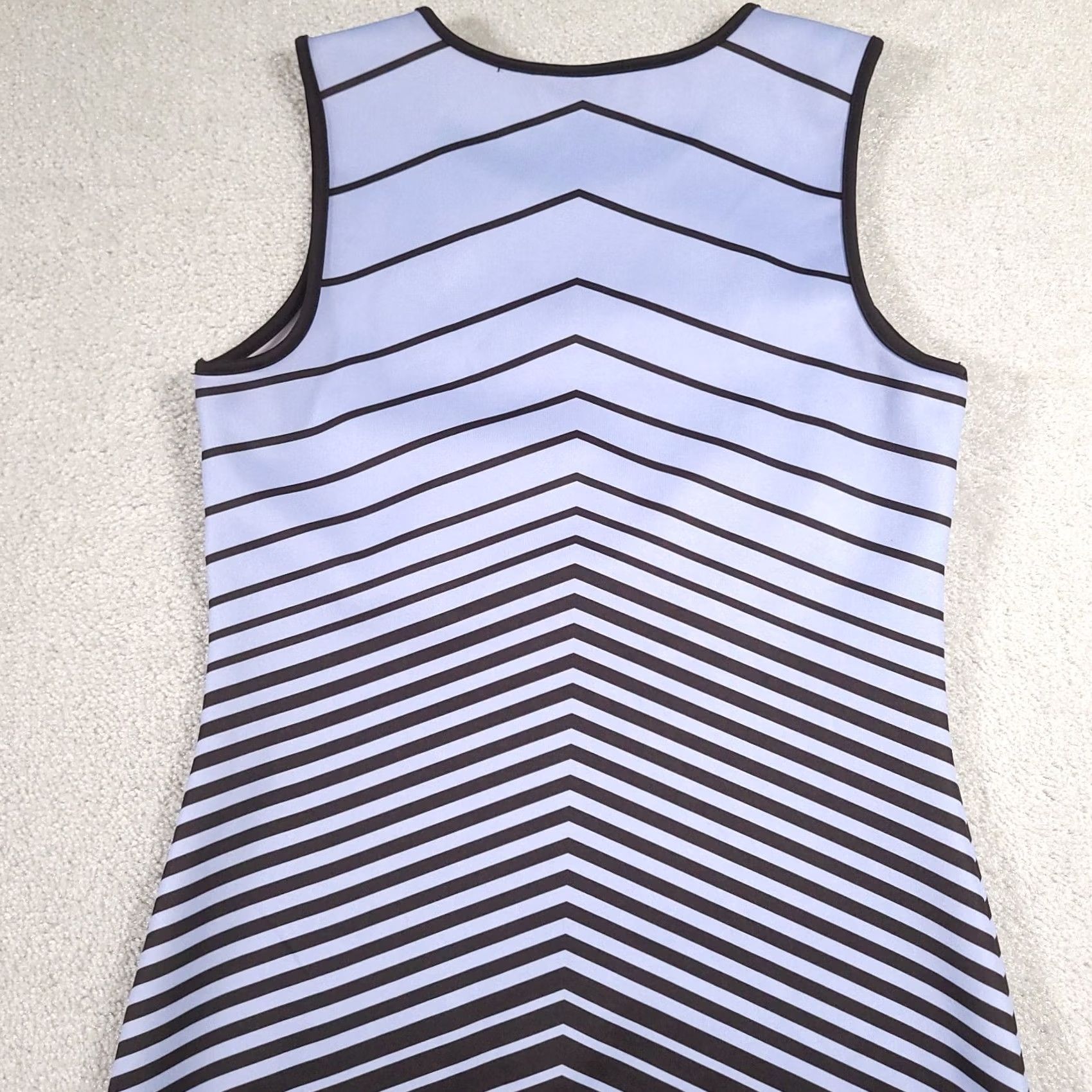 Apt. 9 Apt 9 Womens Sleeveless Jersey Knit Dress Midi Blue Black Size 10 Size L / US 10 / IT 46 - 7 Thumbnail