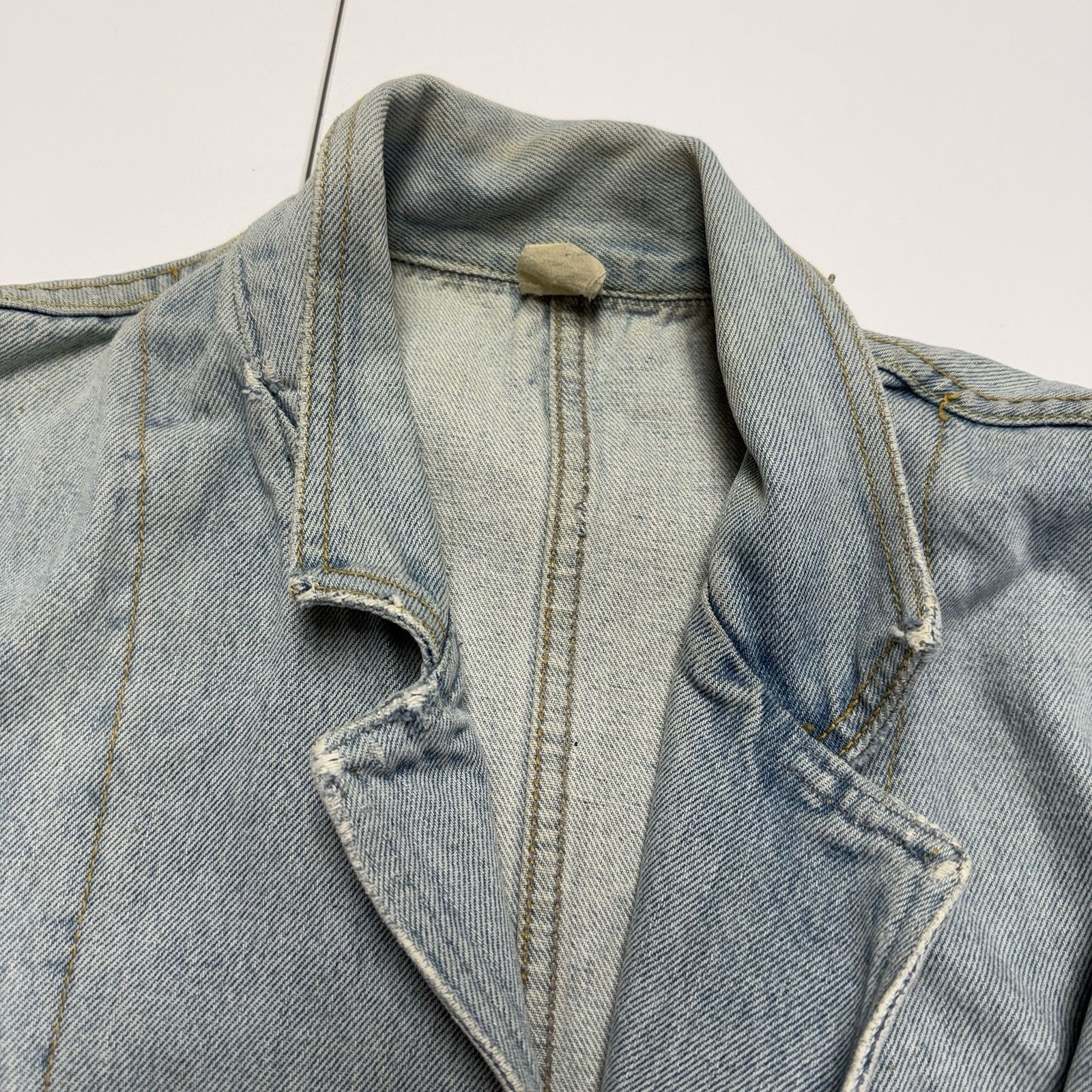 Vintage Vintage 90s Denim Blazer Coat Mens Small One Button Western Size US S / EU 44-46 / 1 - 11 Thumbnail
