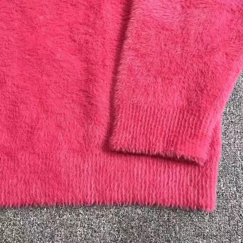 Billionaire Boys Club Faux Mink Fur Solid Color Embroidered Crew Neck Sweater Q7 Size US XXL / EU 58 / 5 - 2 Thumbnail
