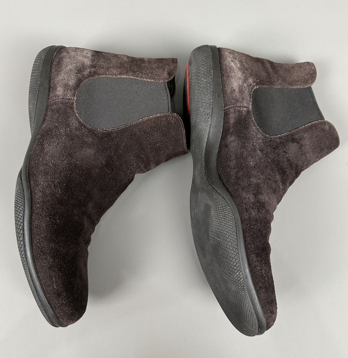 Prada Prada - Prada Sport - Suede Slip On Ankle Chelsea Boots Size US 10 / EU 43 - 12 Thumbnail