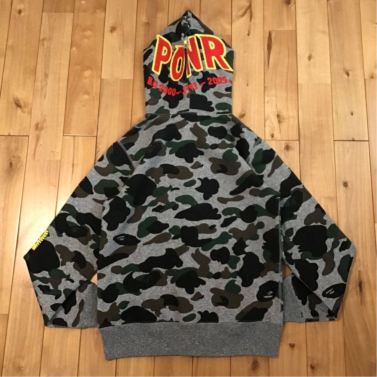 Bape 2015 BAPE Heather gray shark full zip hoodie a bathing ape Size US M / EU 48-50 / 2 - 2 Thumbnail