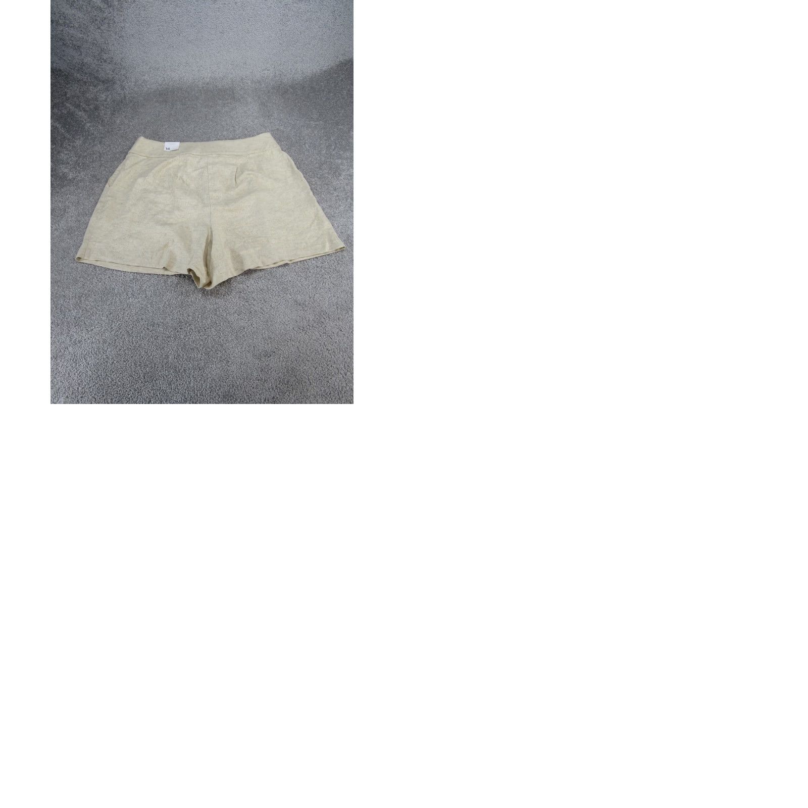 Vintage Lane Bryant Shorts Womens 16 Beige Soft Linen Blend Pleated Front NEW Size 38" / US 16 / IT 52 - 9 Thumbnail
