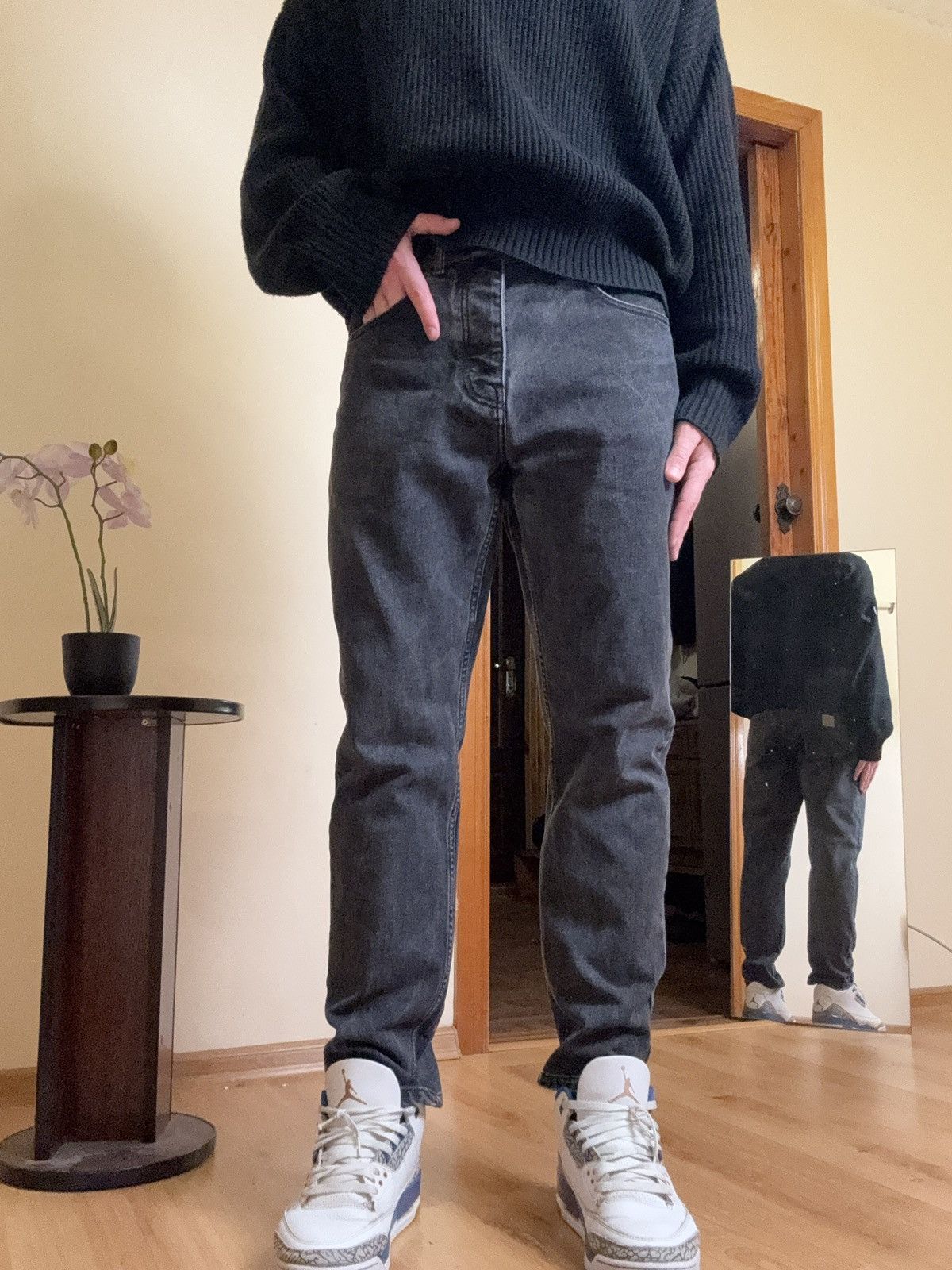 Carhartt Wip Carhartt WIP Newel Pants Denim Men Black 31 L Washed Jeans Size US 31 - 14 Thumbnail
