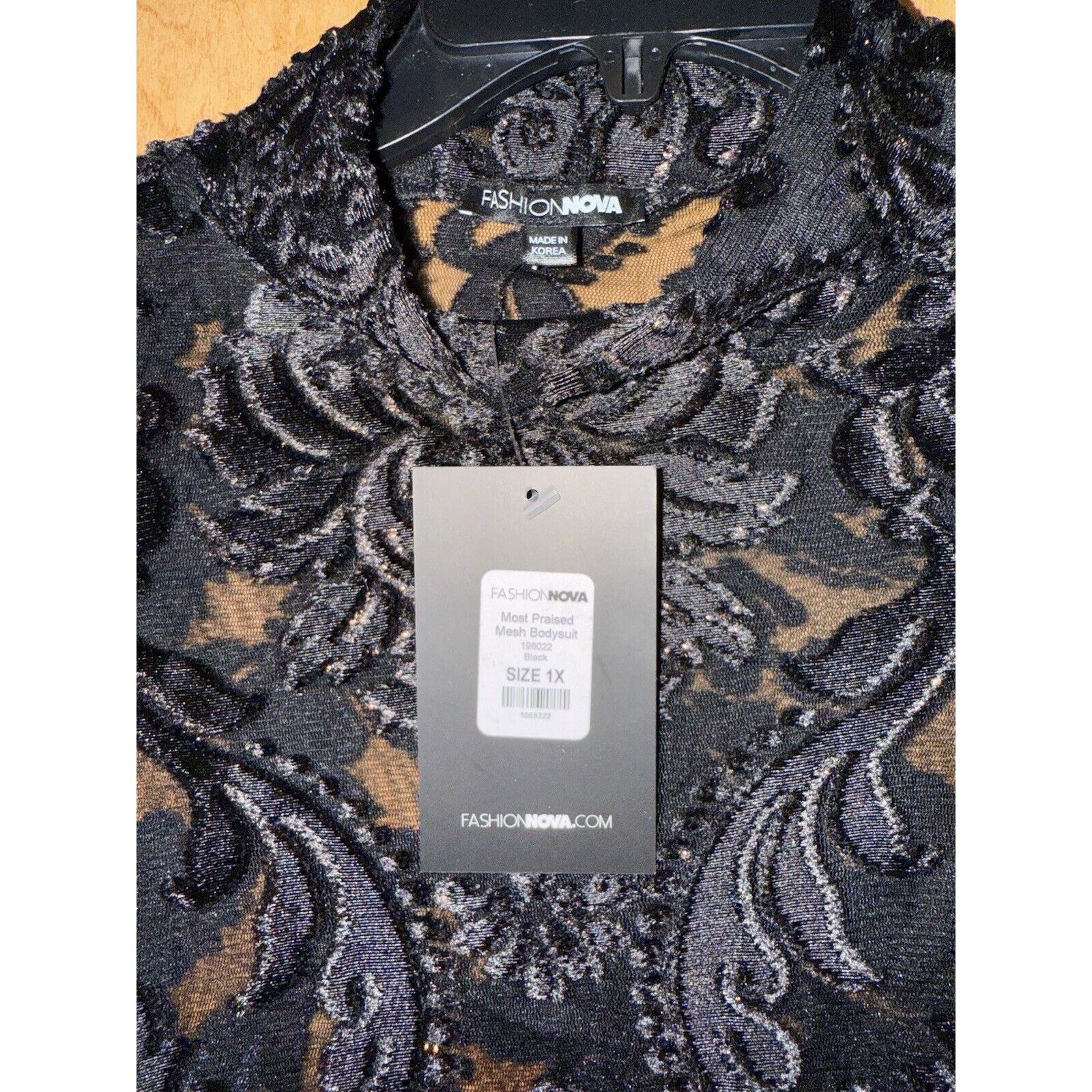 Other NWT FashioNova Most Praised Mesh Paisley Sheer Body Suit Size XL / US 12-14 / IT 48-50 - 3 Thumbnail