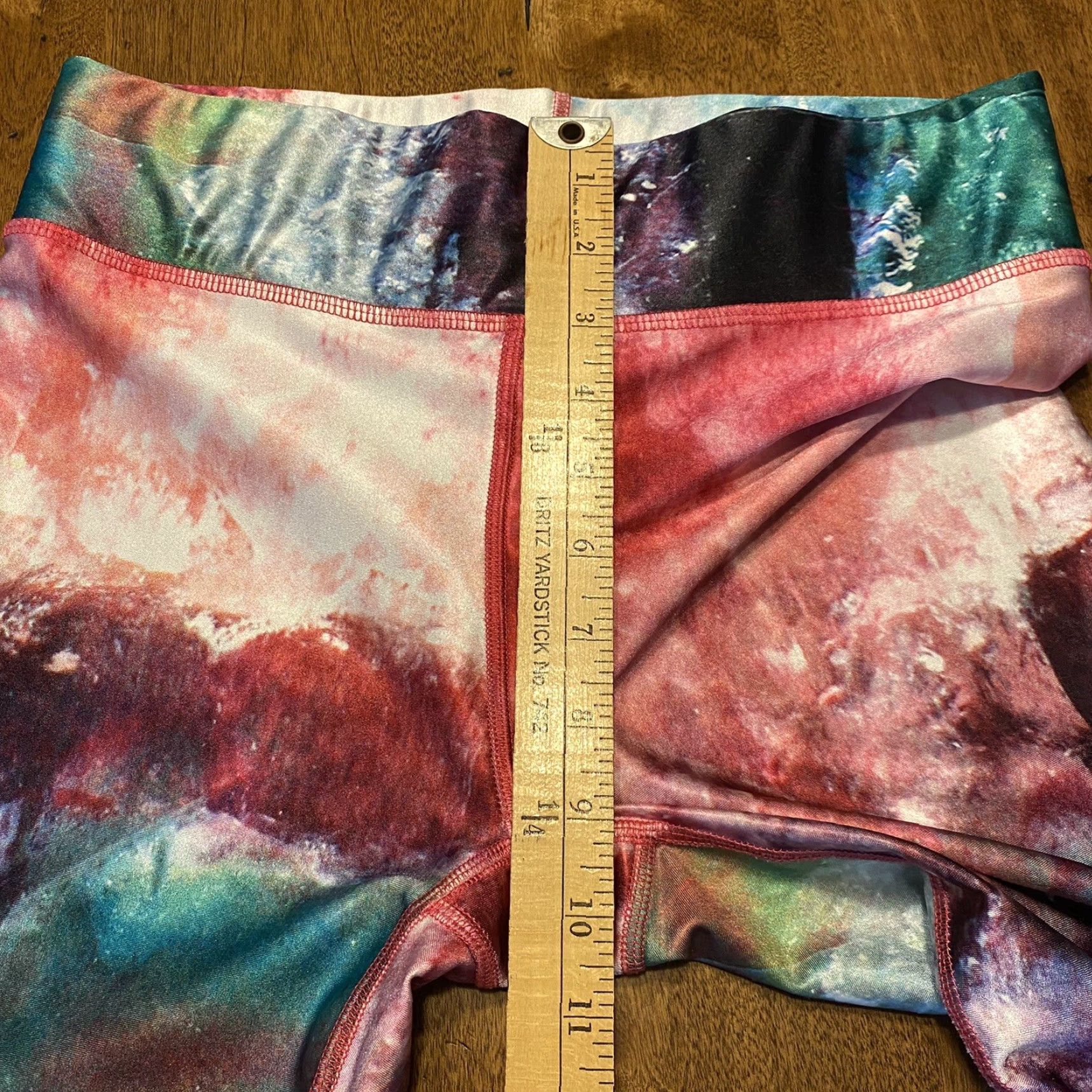 Terez Terez Leggings Womens L Multicolor Pink Purple Green 22.5” Inseam Capris Capris | Leggings | Womens | Regular | Multicolor Size 27" / US 4 / IT 40 - 5 Thumbnail
