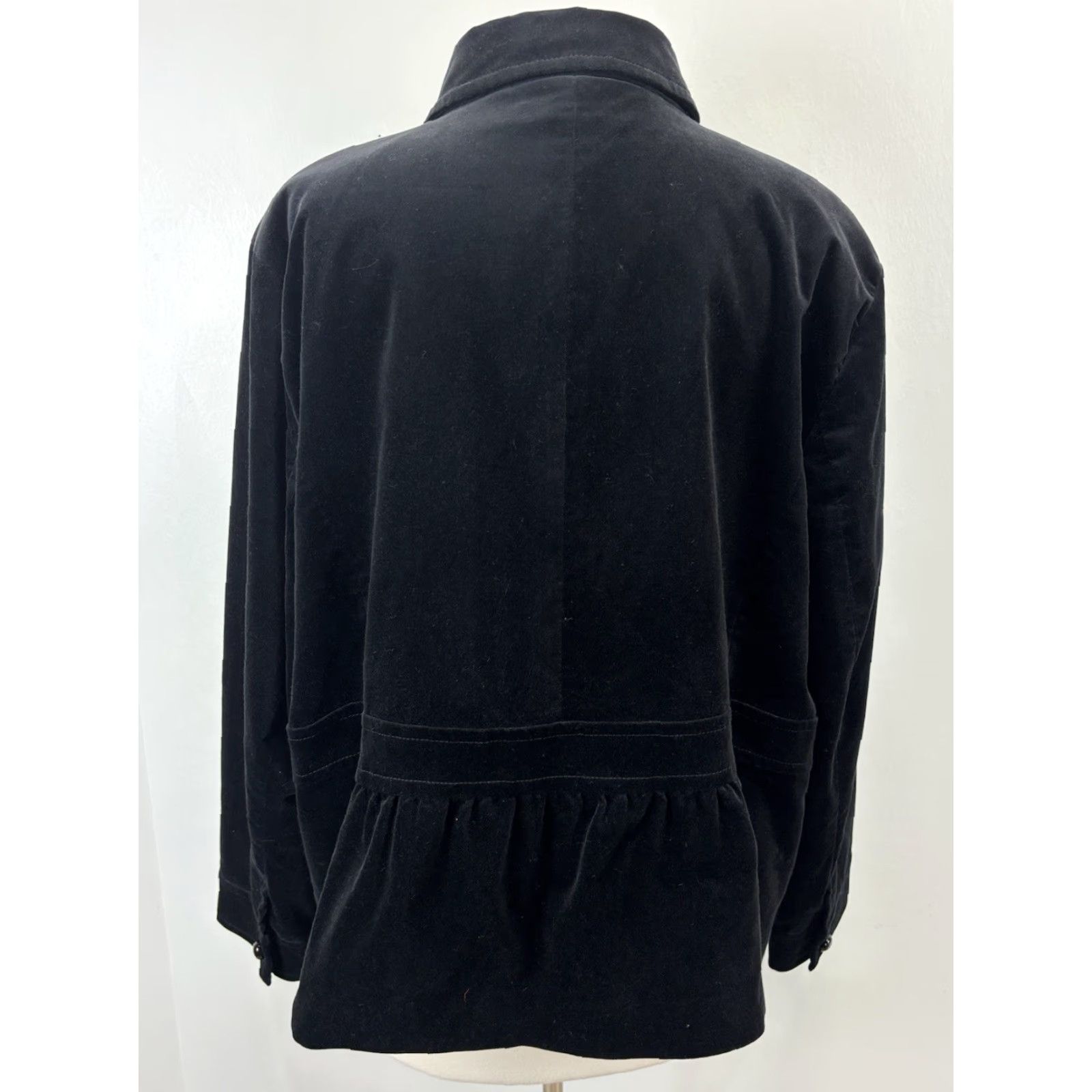 Talbots VINTAGE Talbots Velvet Jacket Women’s Plus Size 22W Black Casual Business Party 80s Womens Size 3XL / US 20-22 - 3 Thumbnail