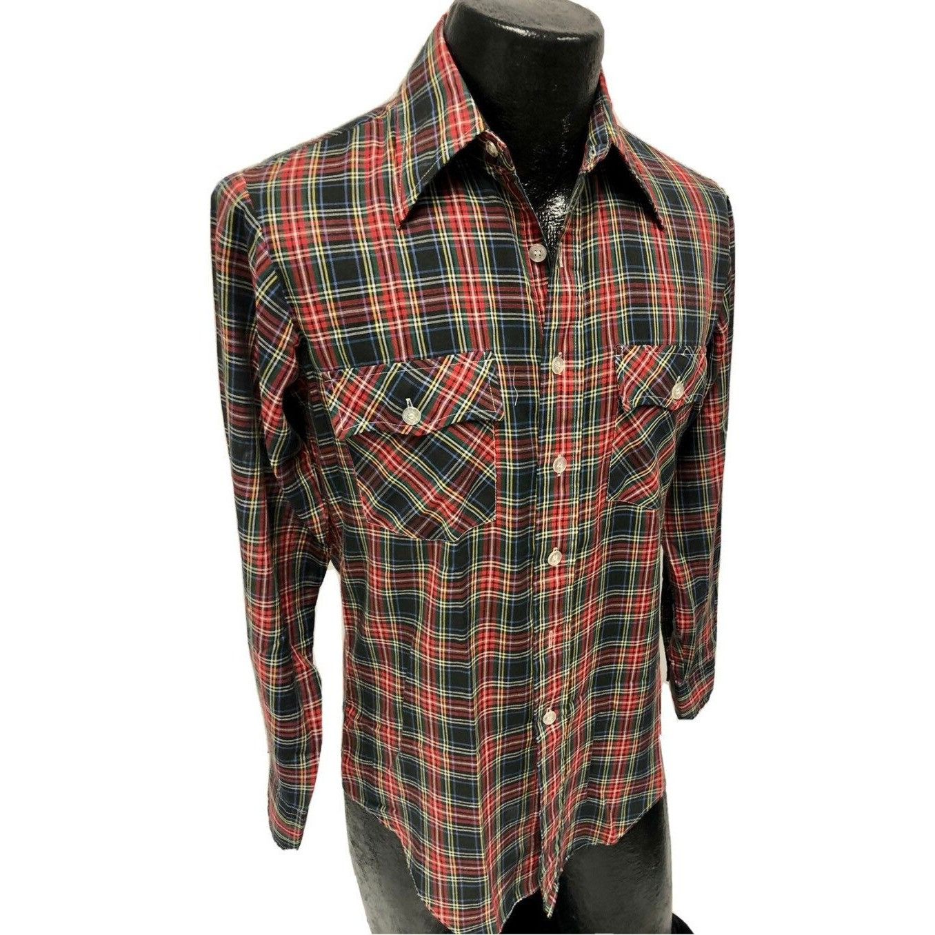 Other Vtg YoungBloods Red Plaid ULTRA THIN MoD Rockabilly Shirt Size US S / EU 44-46 / 1 - 3 Thumbnail