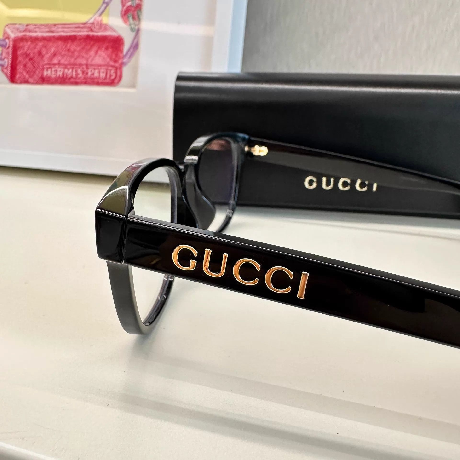 Gucci GUCCI Black Frame Glasses, Zhang Linghe BNIB, AH248 Size ONE SIZE - 4 Thumbnail