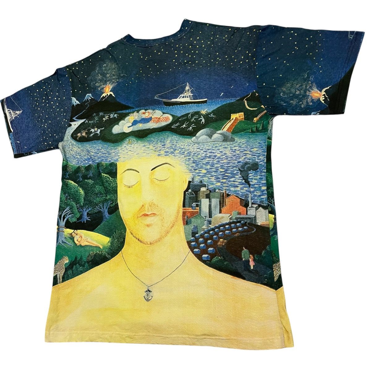 Band Tees Deadstock! Billy Joel River of Dreams 1993 AOP Tee Size US XL / EU 56 / 4 - 5 Thumbnail