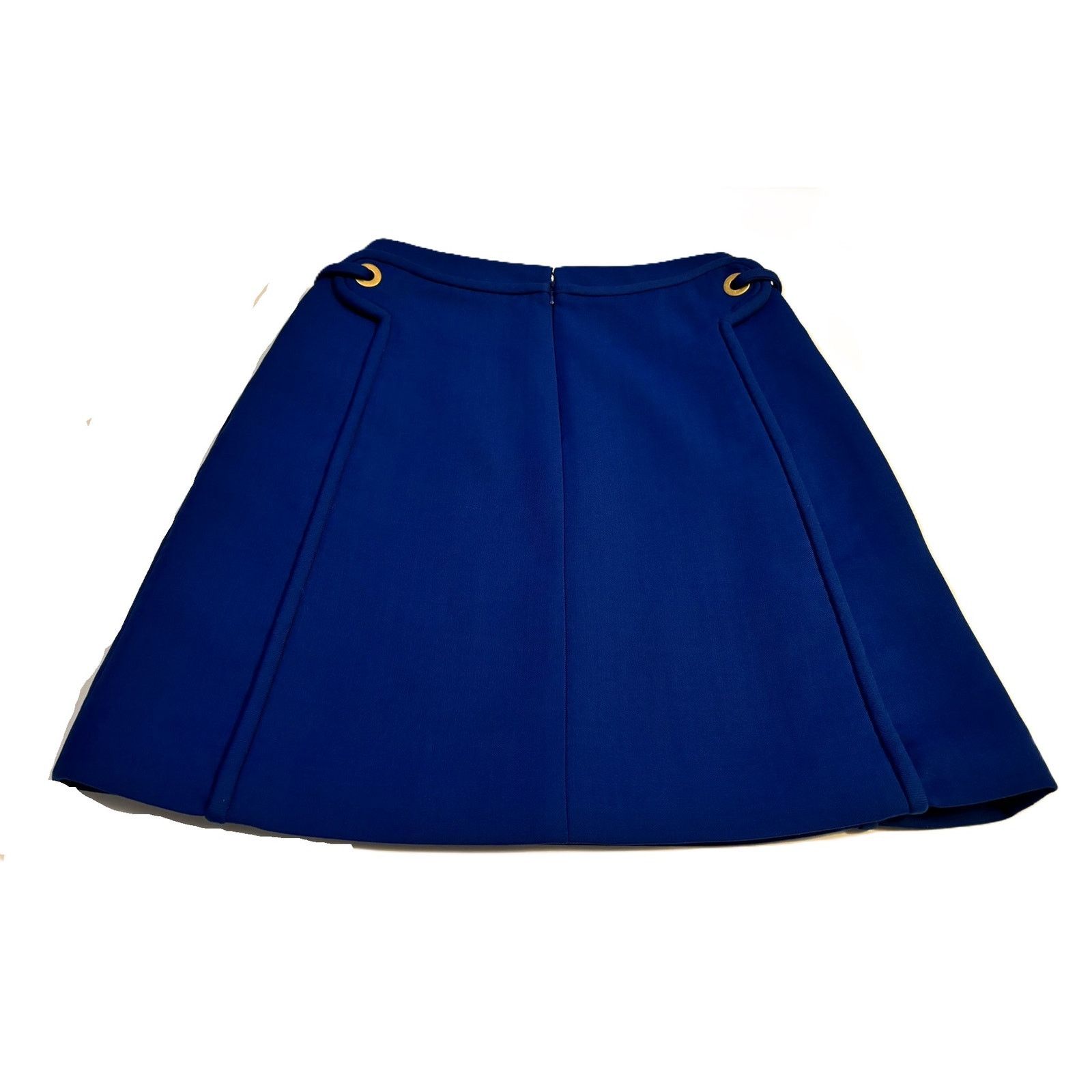 Tory Burch Tory Burch "Jane" Blue Dahlia Lined Wool Mini Skirt Size 2 Size 26" / US 2 / IT 38 - 5 Thumbnail