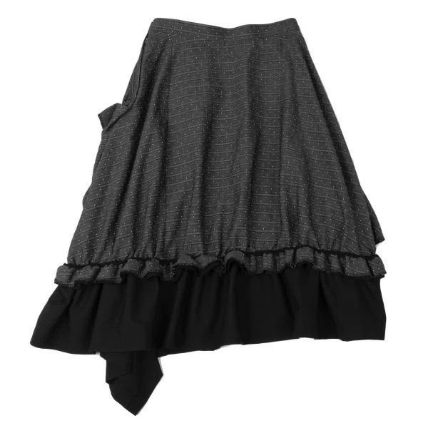 Comme des Garcons Comme des Garcons size S Retro dark gray lace overskirt Size 23" - 3 Thumbnail