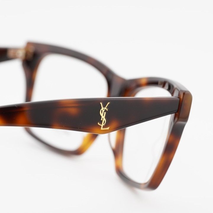 Saint Laurent Paris Saint Laurent SLM104 OPT 003 Eyeglasses Havana 56mm Square Size ONE SIZE - 6 Thumbnail
