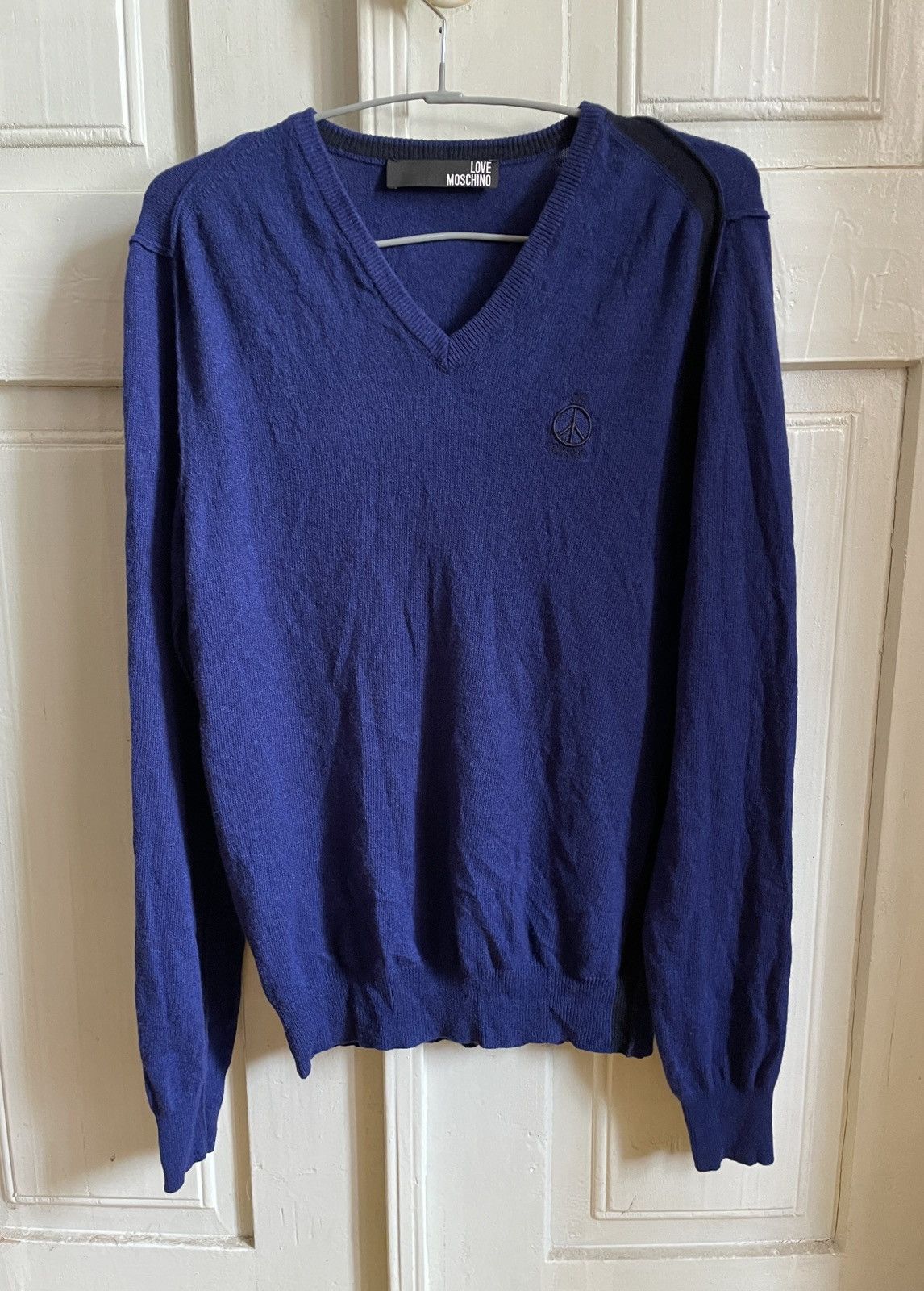 Moschino Love Moschino Men’s Blue Wool Cashmere Sweater Size US S / EU 44-46 / 1 - 1 Thumbnail