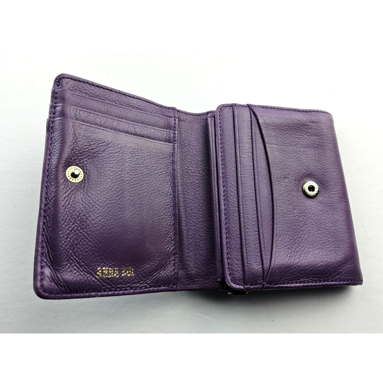Anna Sui Anna Sui Leather Wallet Purple Woman Snap Wallet Size ONE SIZE - 6 Thumbnail
