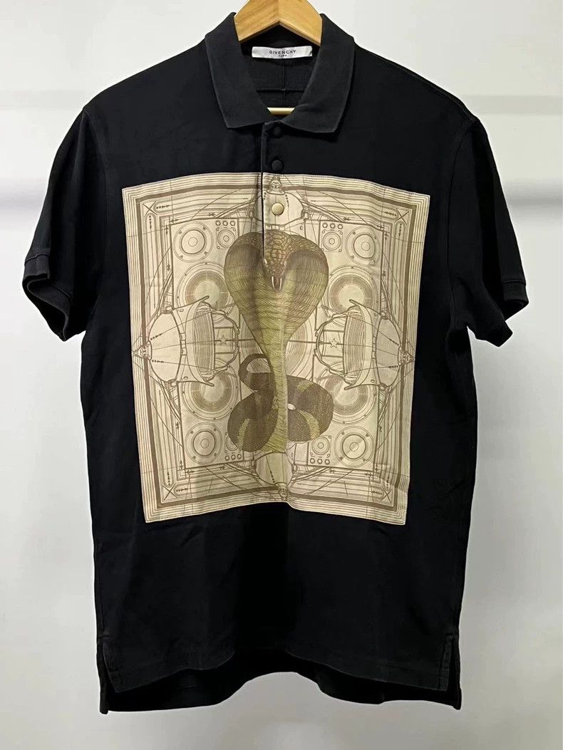 Givenchy Givenchy Cobra Print Heavy-Duty Button Polo Short Sleeve Size US XS / EU 42 / 0 - 1 Thumbnail