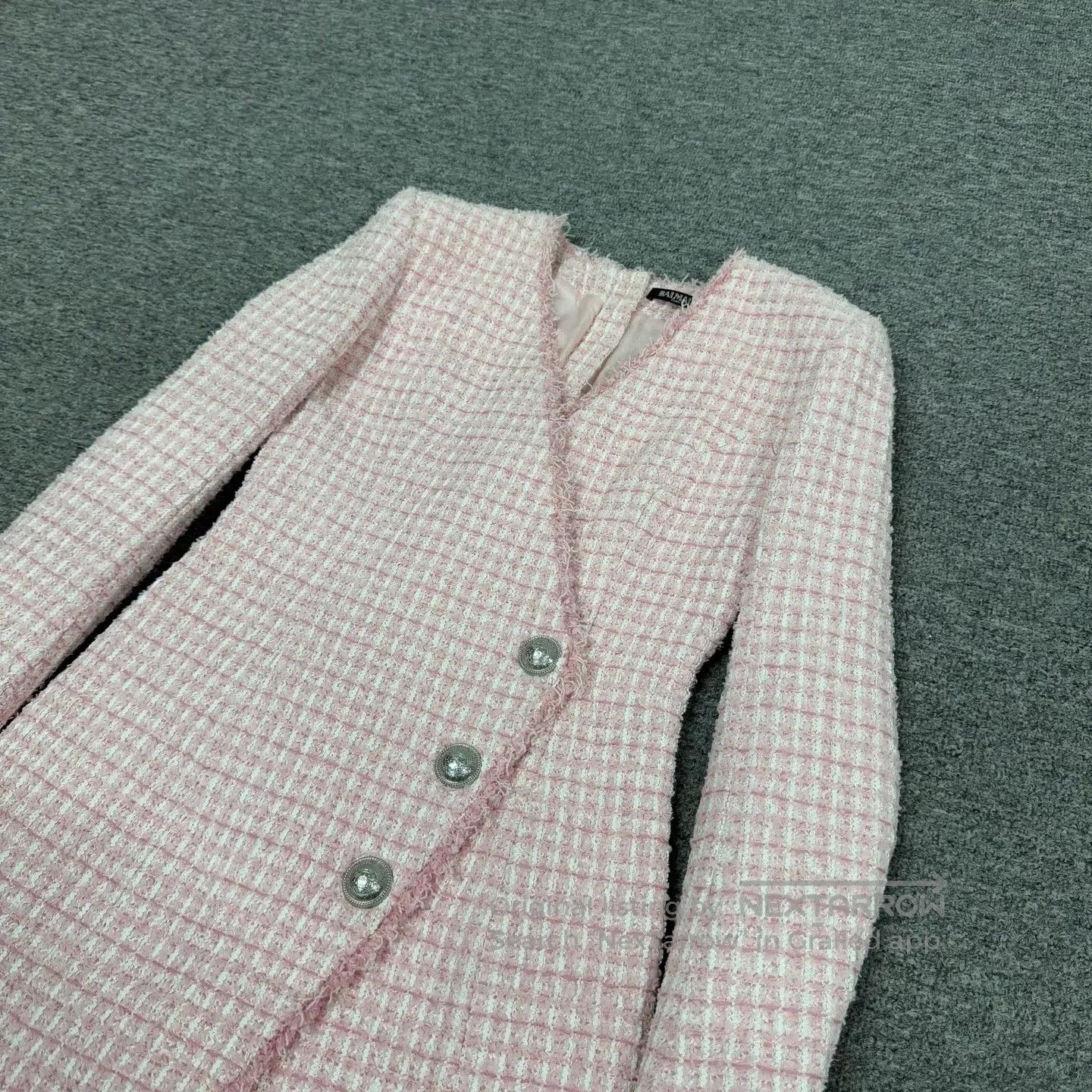 Balmain Balmain Pink Tweed Blazer Dress. Size S / US 4 / IT 40 - 8 Thumbnail
