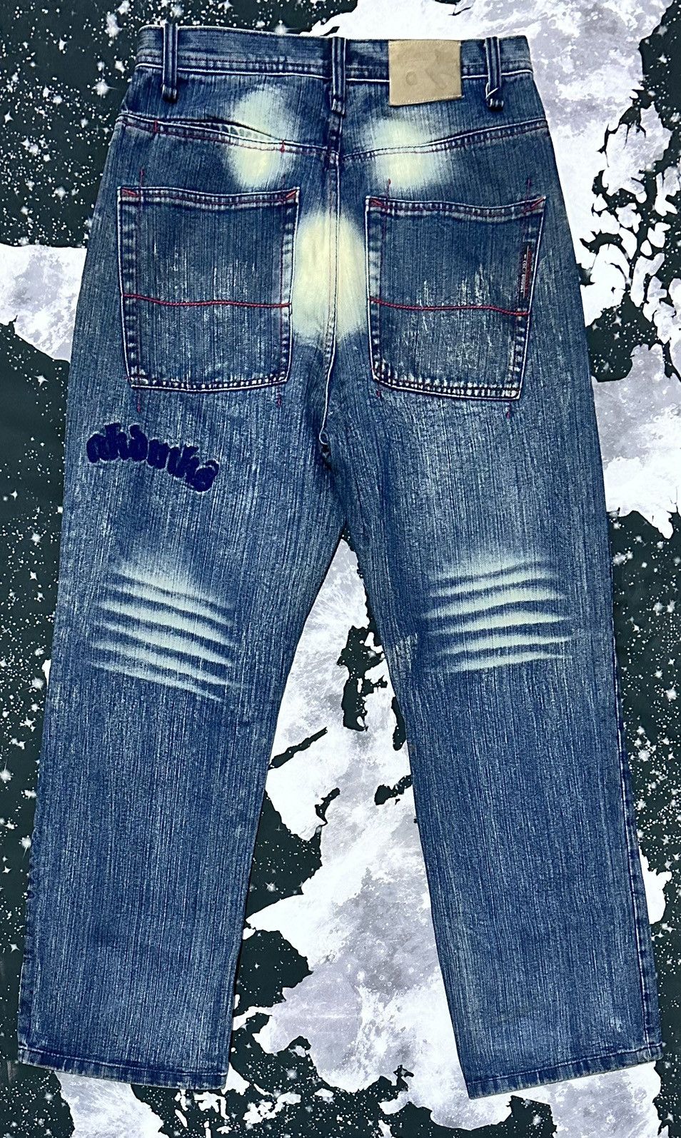 Vintage Akademiks Mens Embroidered Blue Jeans Size US 34 / EU 50 - 2 Thumbnail