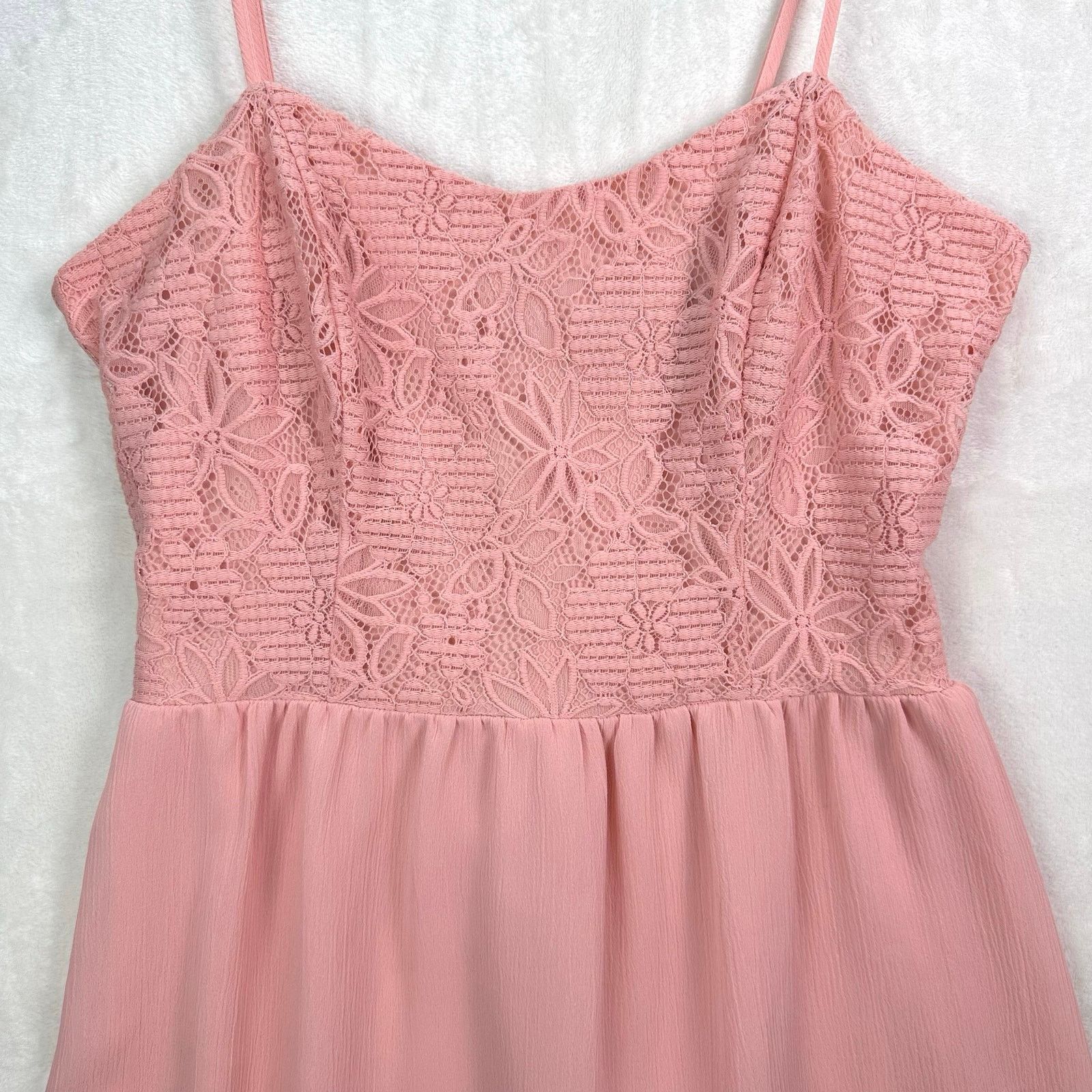 Vera Wang PRINCESS VERA Pink Lace Soft Dress Coquette Romantic Ballet Size S / US 4 / IT 40 - 3 Thumbnail