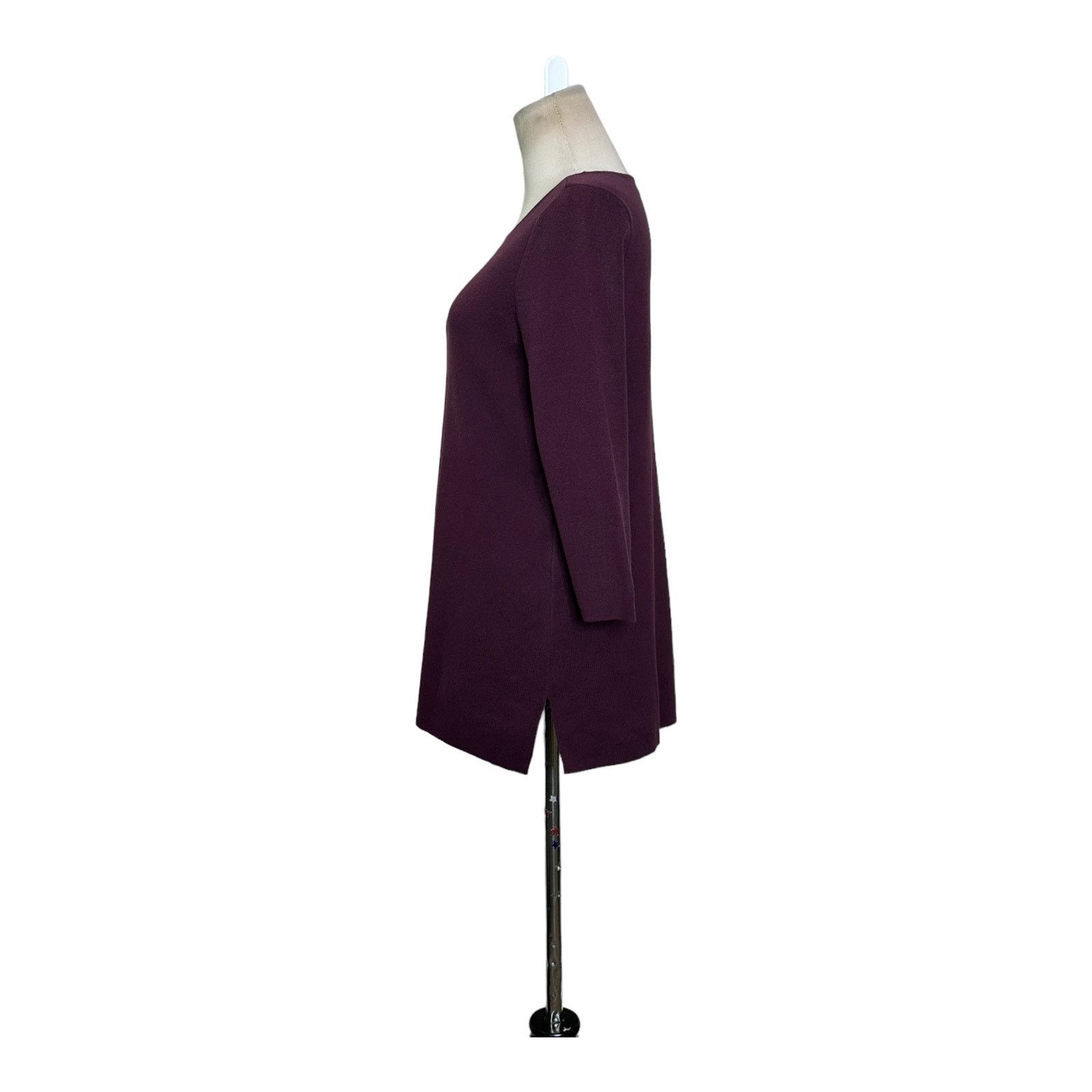 Chicos Chico's maroon 3/4 sleeves boat neck sweater size 0 - S Size S / US 4 / IT 40 - 7 Thumbnail