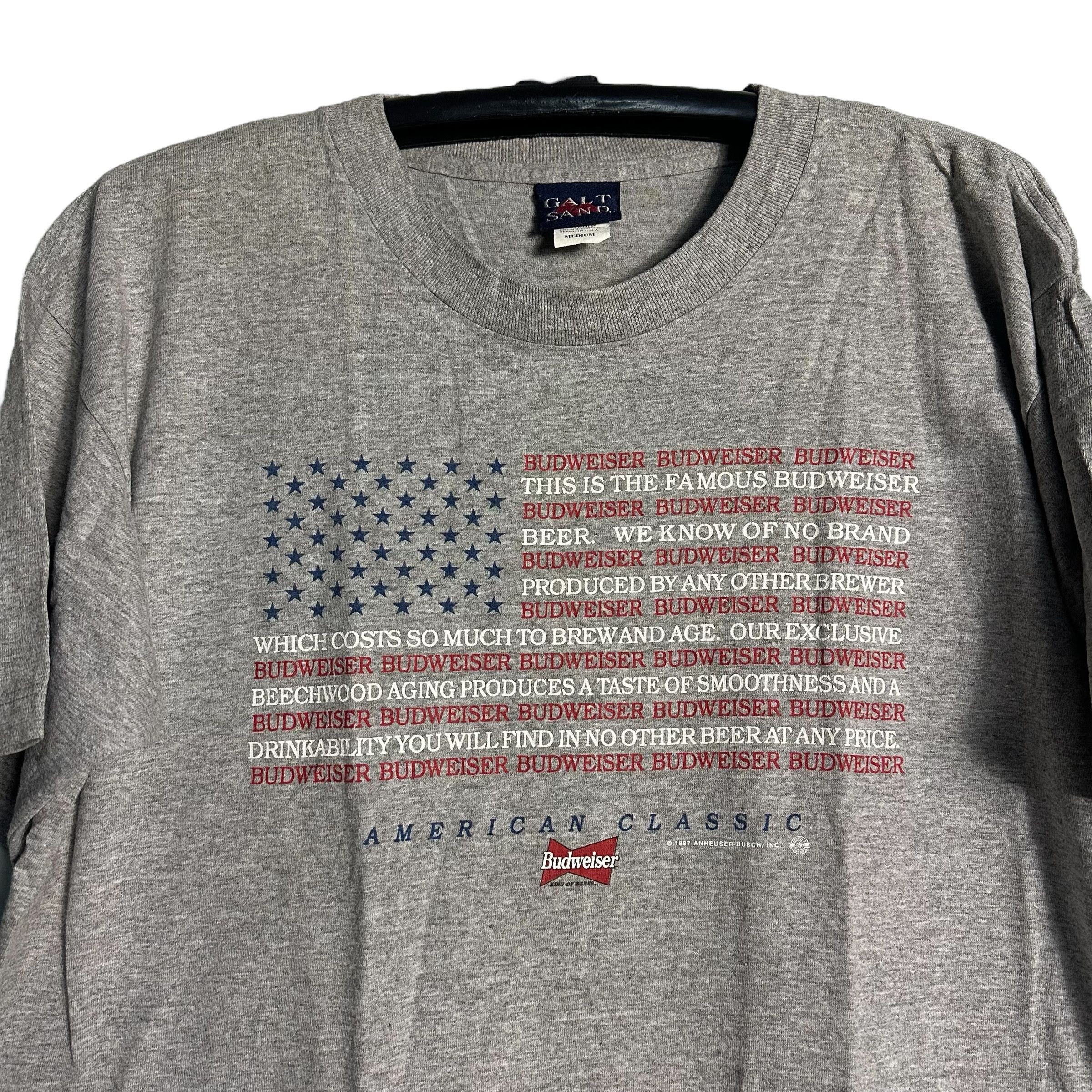 Budweiser 🔥RARE🔥Vintage 1997 Budweiser USA Flag T-shirt Made in USA Size US M / EU 48-50 / 2 - 2 Thumbnail