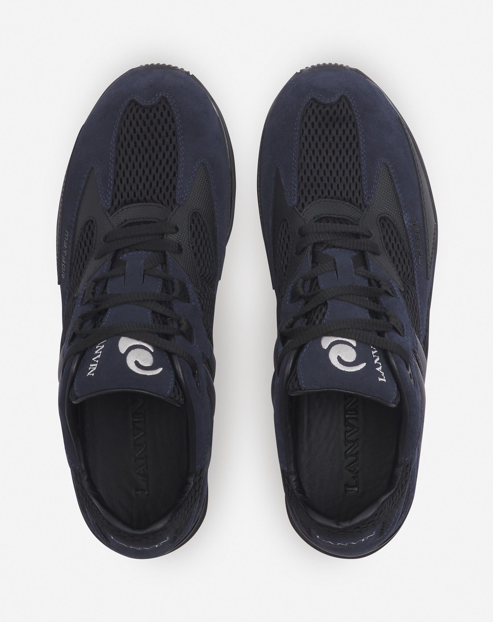 Lanvin o1w1db10226 Meteor Sneakers in Mesh And Suede Size US 8 / EU 41 - 3 Thumbnail