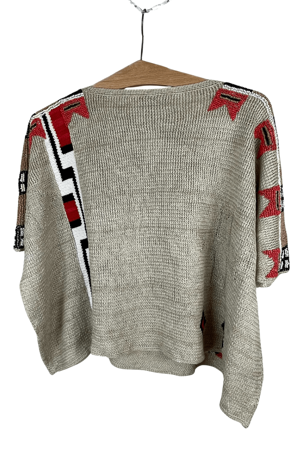 Ralph Lauren Black Label RL Black Label Hand‑Knit Beaded Poncho/Cape – Women’s S Size S / US 4 / IT 40 - 2 Thumbnail