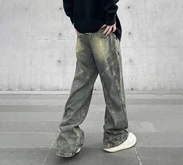 Japanese Brand Vintage Flared Wide Leg Jeans Size US 31 - 3 Thumbnail