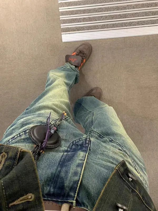VIBE Vintage distressed washed corrugated bootcut jeans Size US 34 / EU 50 - 6 Thumbnail