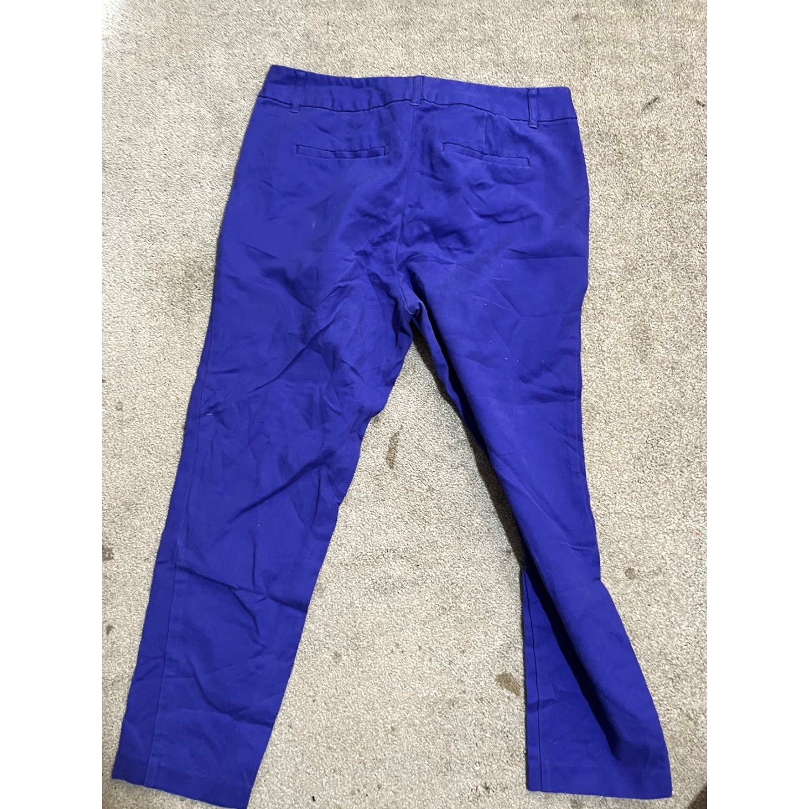 Liz Claiborne Liz Claiborne Womens Career Classic Pants Straight Blue 10 Slim Stretch Twill Tailored Flat Front 26in Inseam Mens Ladies Girls Womens Size 32" / US 10 / IT 46 - 3 Thumbnail