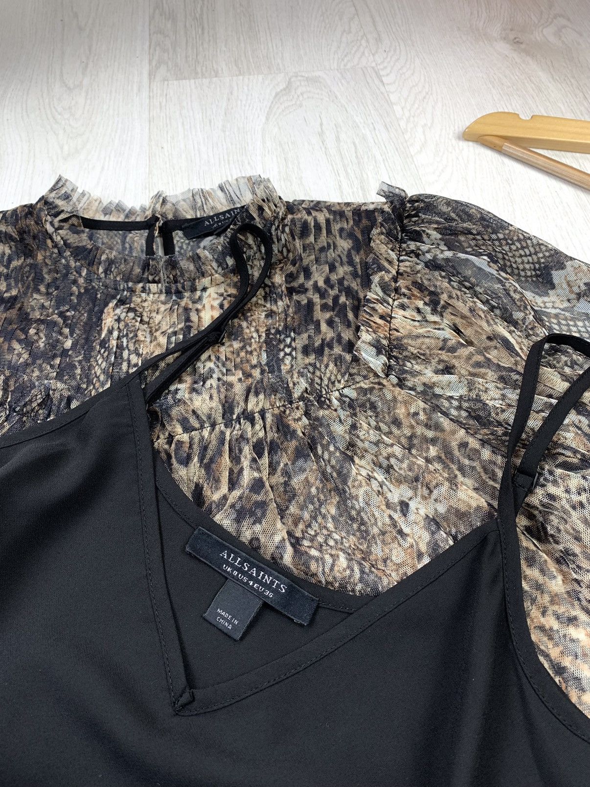 Allsaints Allsaints Perry Noche Animal Print Womens Top Size UK8 US4 Size S / US 4 / IT 40 - 10 Thumbnail
