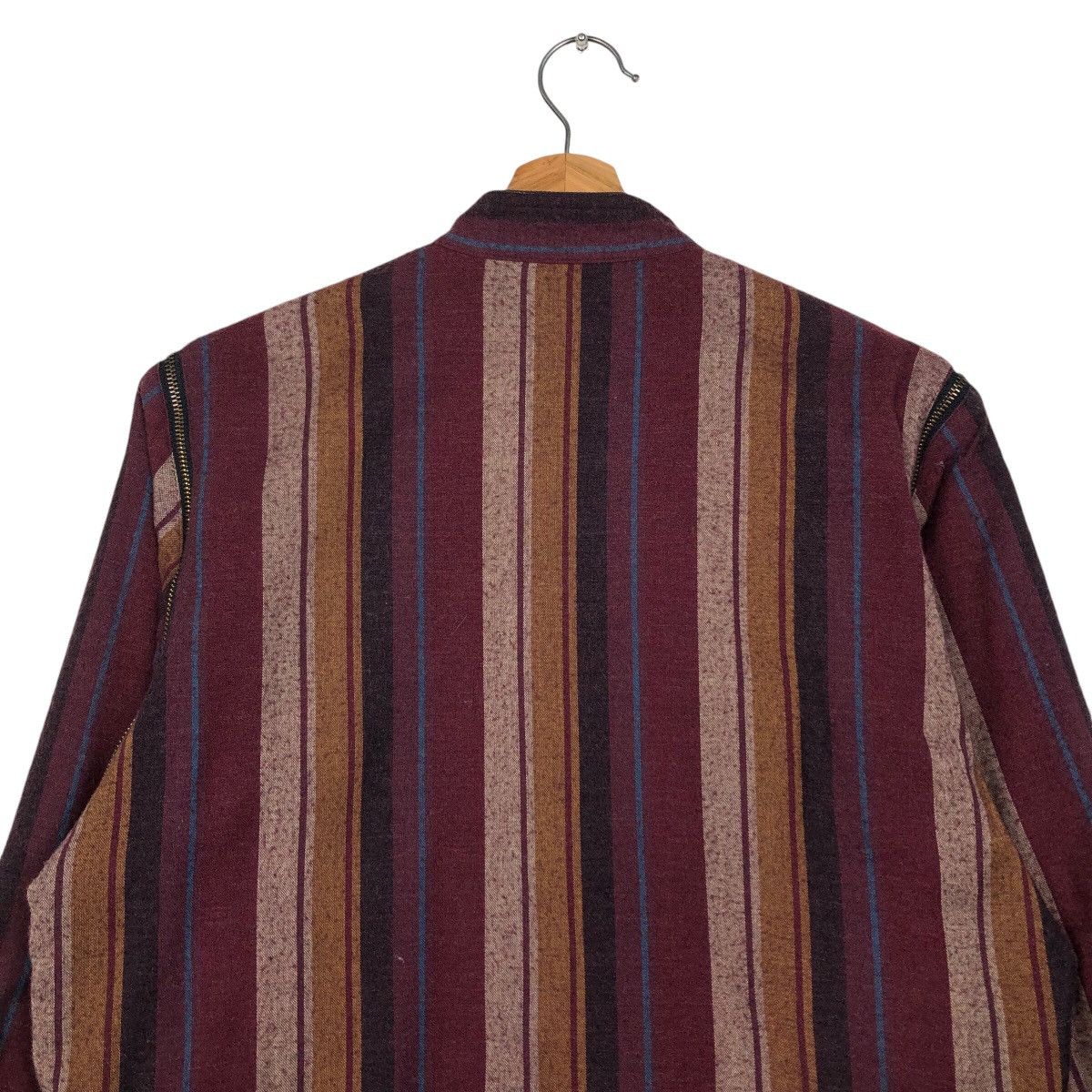 Japanese Brand 📌Vintage Bomber Jacket Reversible Striped Issey Miyake Size US M / EU 48-50 / 2 - 10 Thumbnail