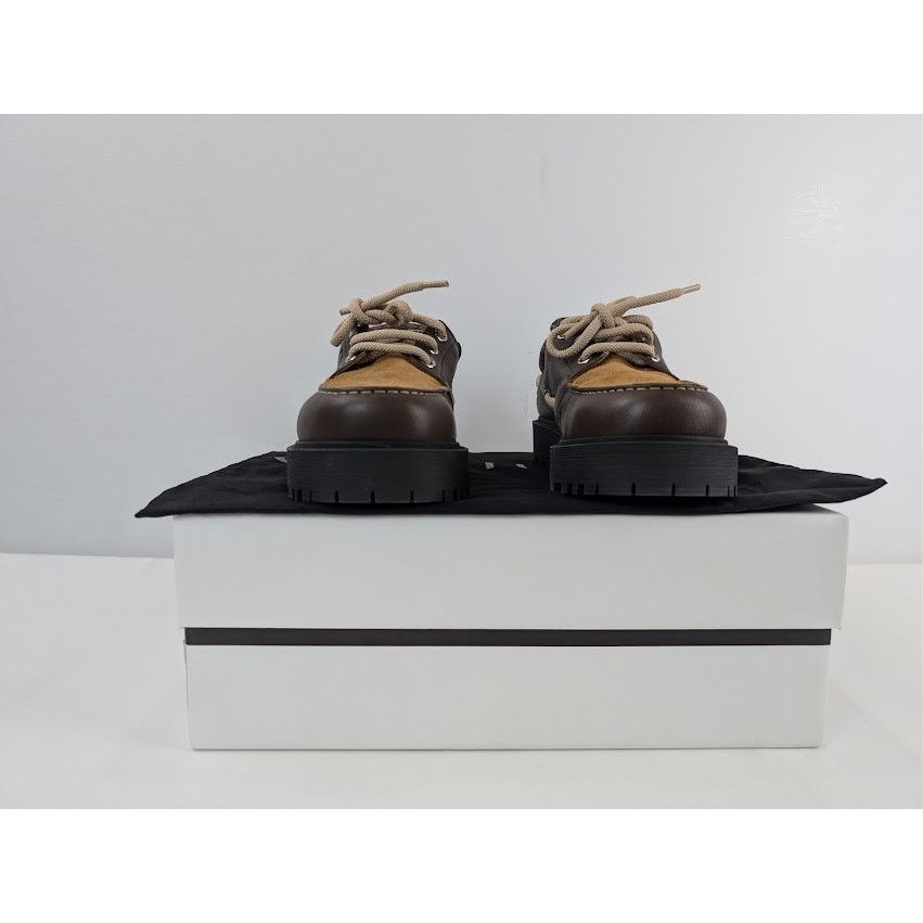 Givenchy o1rshd1 Storm Leather Boat Boots in Chocolate Size US 8 / EU 41 - 17 Thumbnail