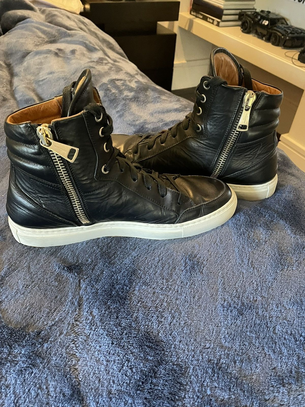 Nordstrom Leather Designer zipper Hightops Size US 8.5 / EU 41-42 - 3 Thumbnail